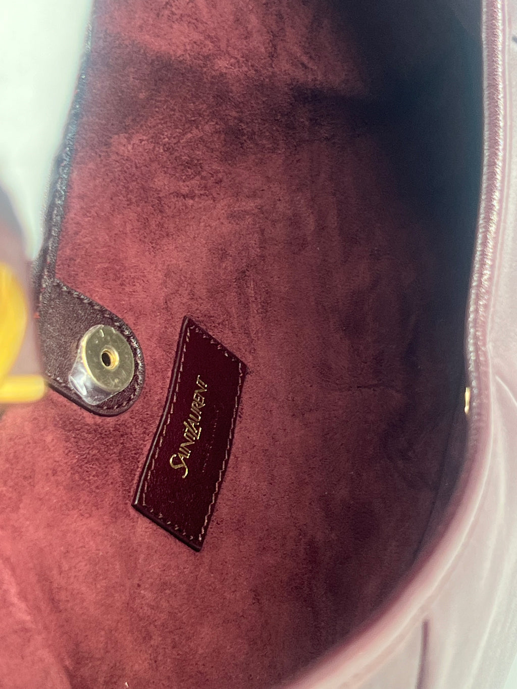 Saint Laurent Mombasa Burgundy Leather Shoulder Bag