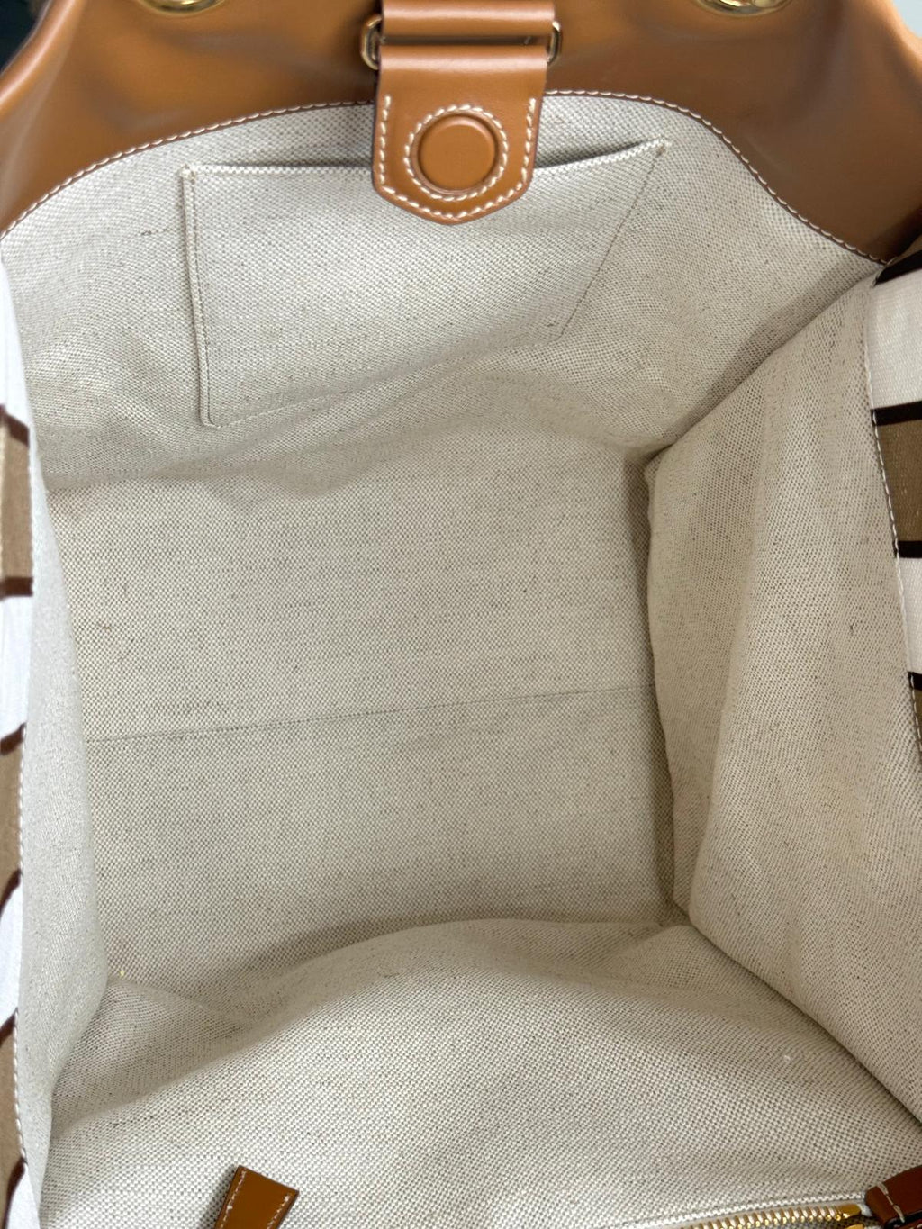 Prada Tote Canvas and Leather Limited Edition Tote Bag