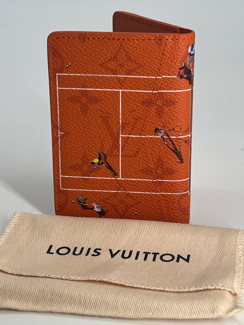 Louis Vuitton Pocket Organizer Monogram Brick Orange Tennis Clay