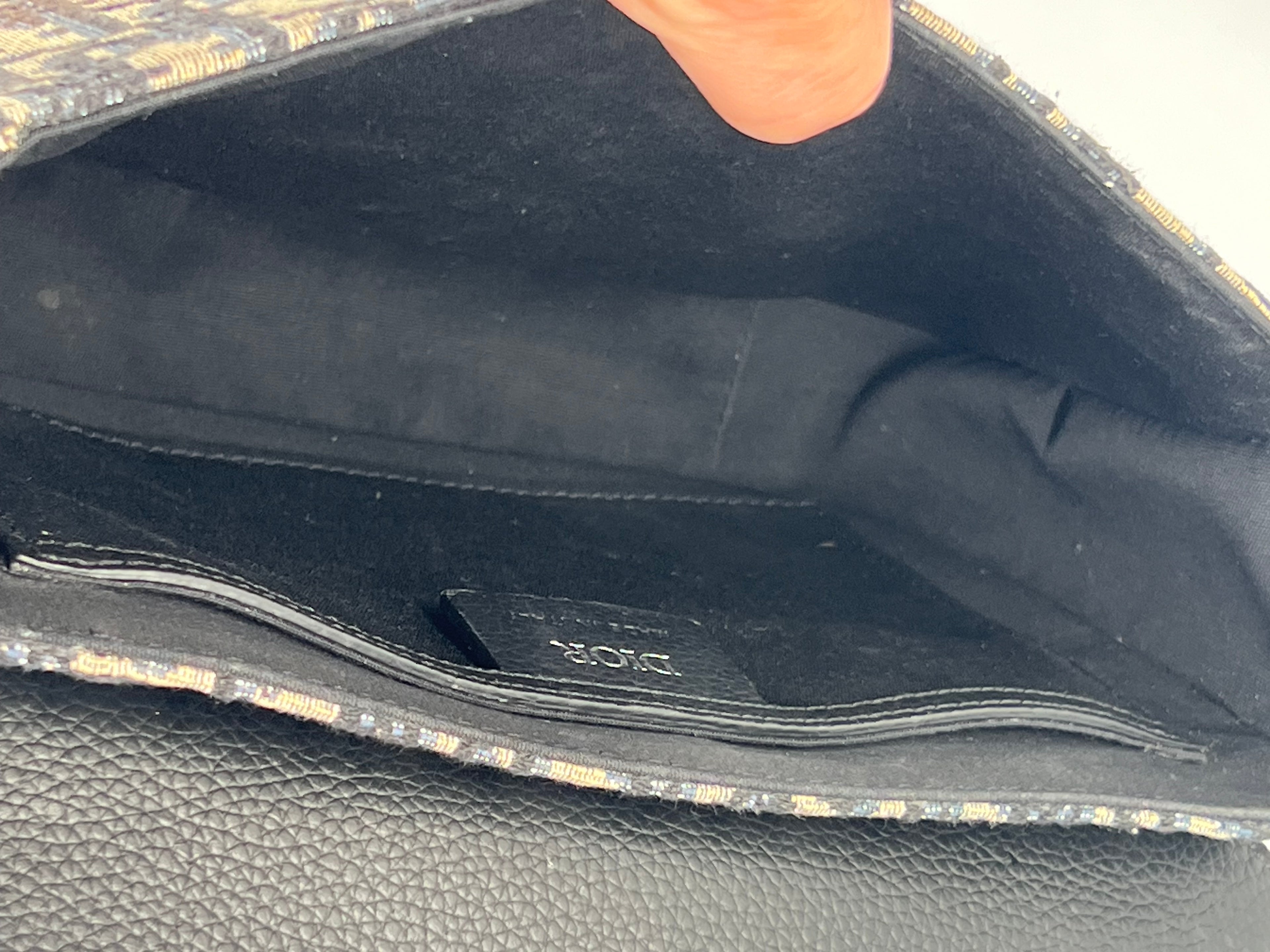 Dior Saddle Small Messenger Bag in Dark Blue Dior Oblique Jasquard Canvas