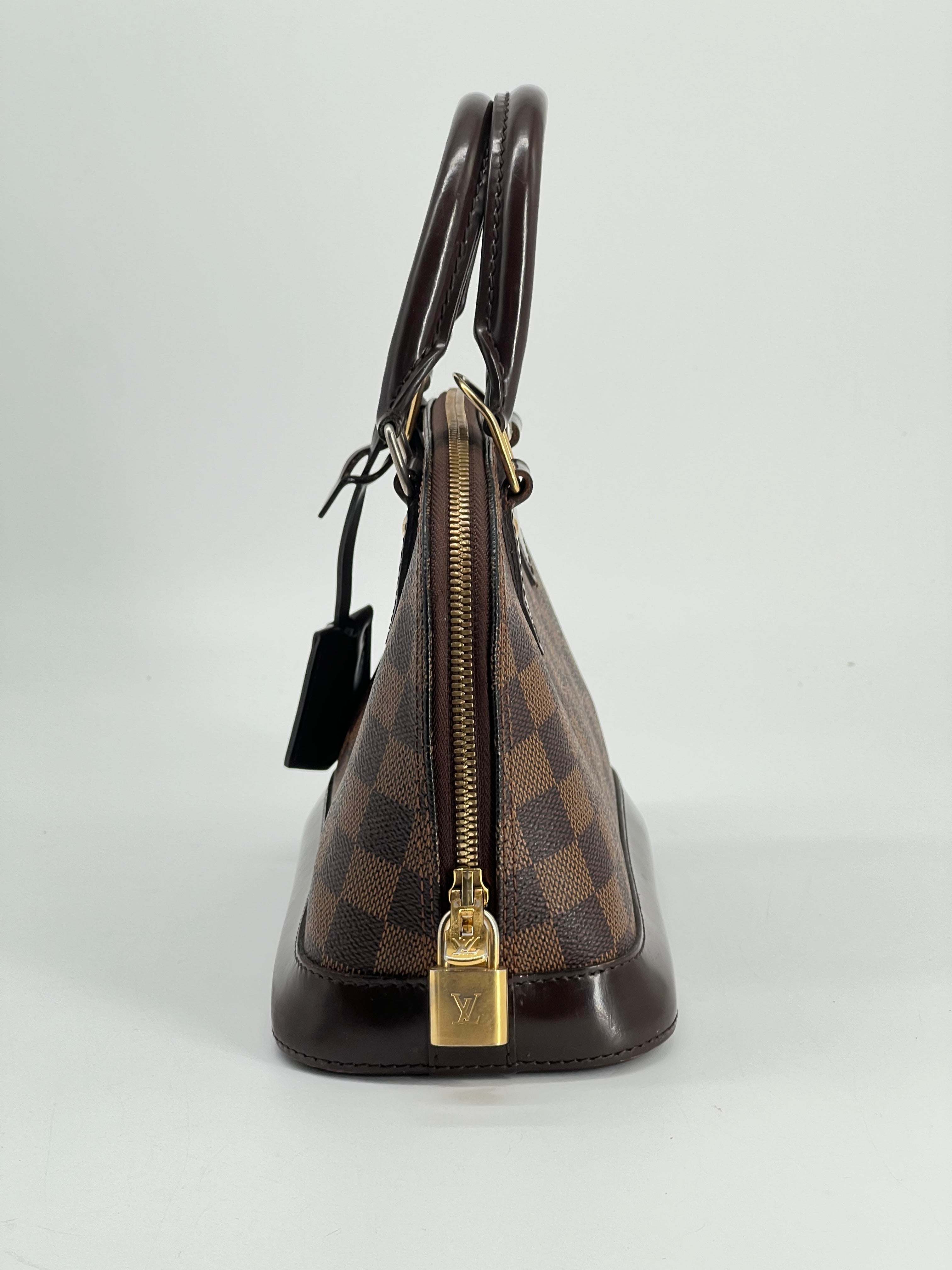 Louis Vuitton Alma BB Damier Ebene Canvas Handbag