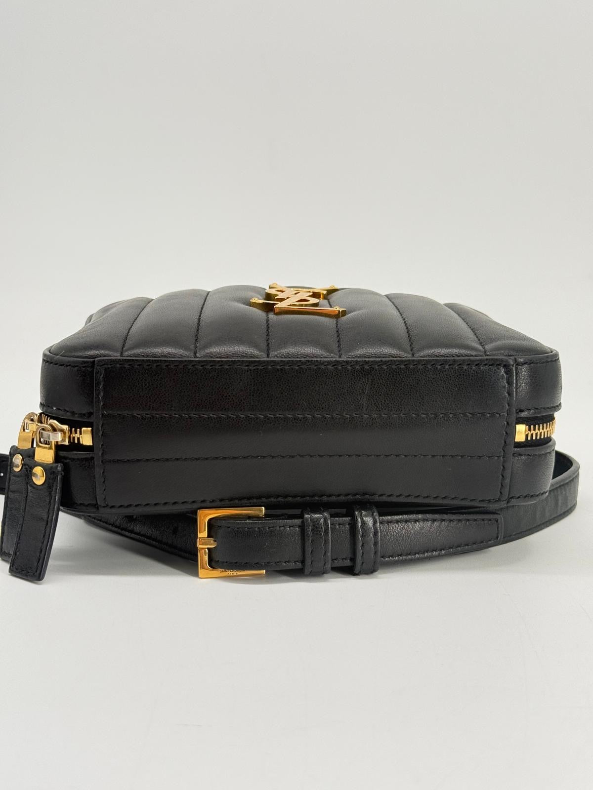 Saint Laurent Vicky Black Calfskin Belt Bag