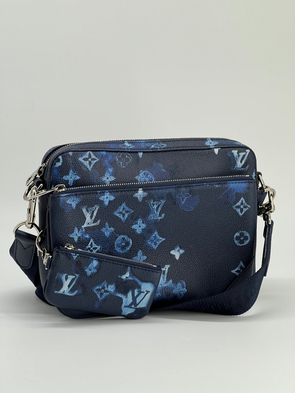 Louis Vuitton Trio Messenger Blue MonogramWatercolor Shoulder Bag