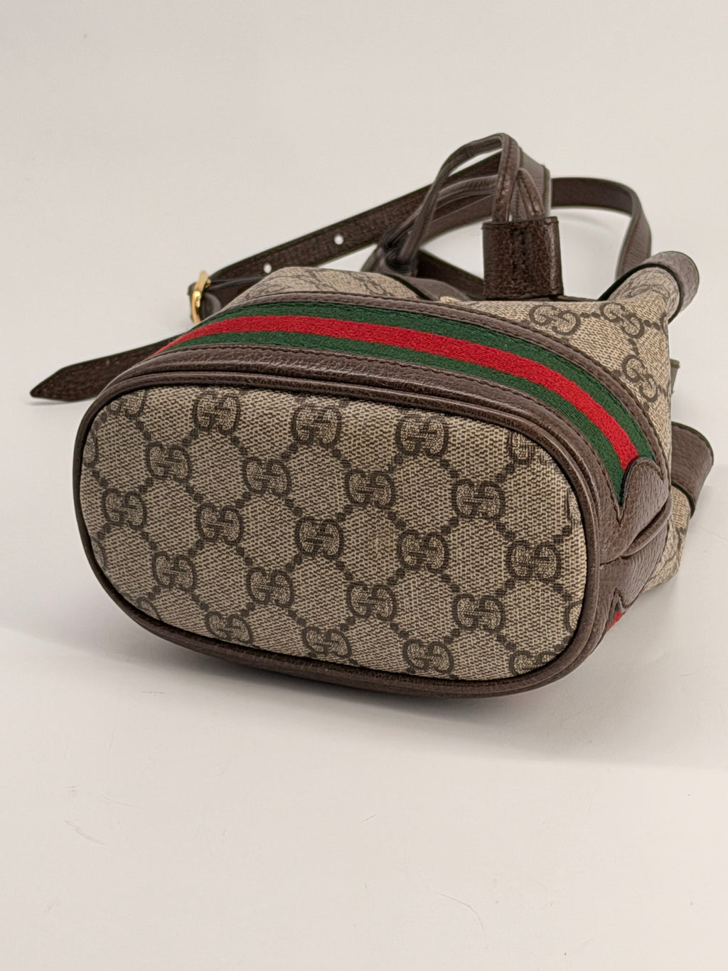 Gucci Mini Ophidia GG Bucket Bag Supreme Canvas