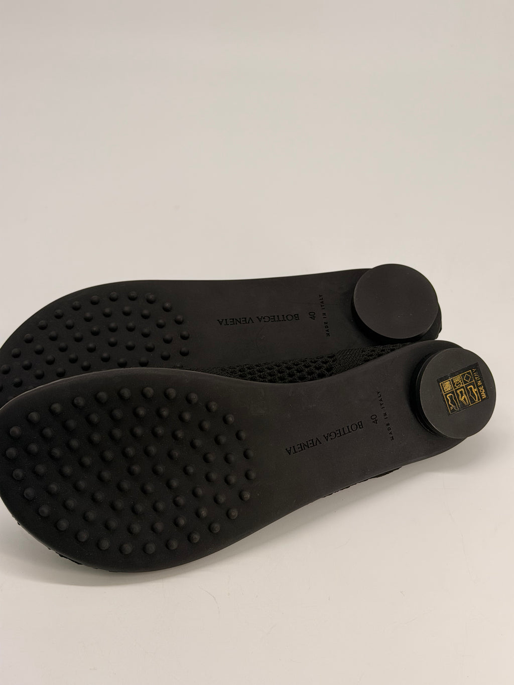 Bottega Veneta Atomic Knit Ballerina Flats Black Size 40