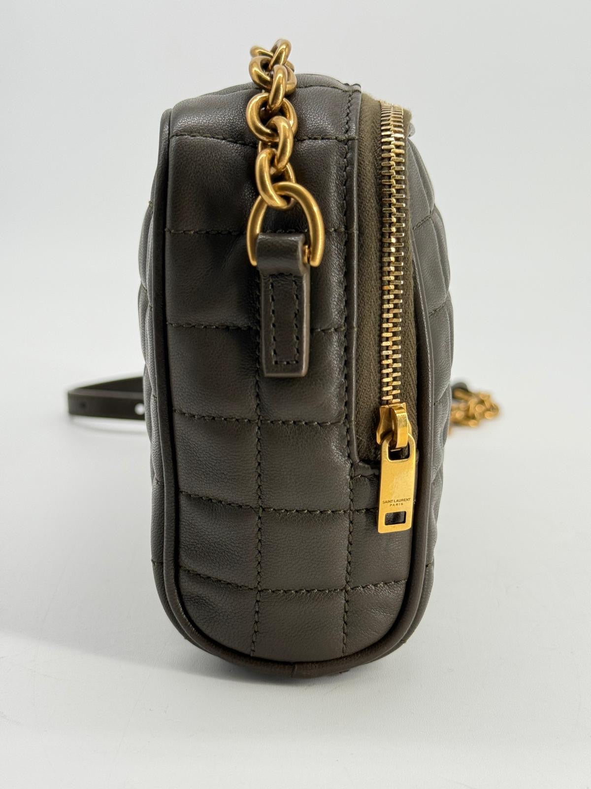 Saint Laurent Cassandre  Small Chain Camera Bag Quilted Leather