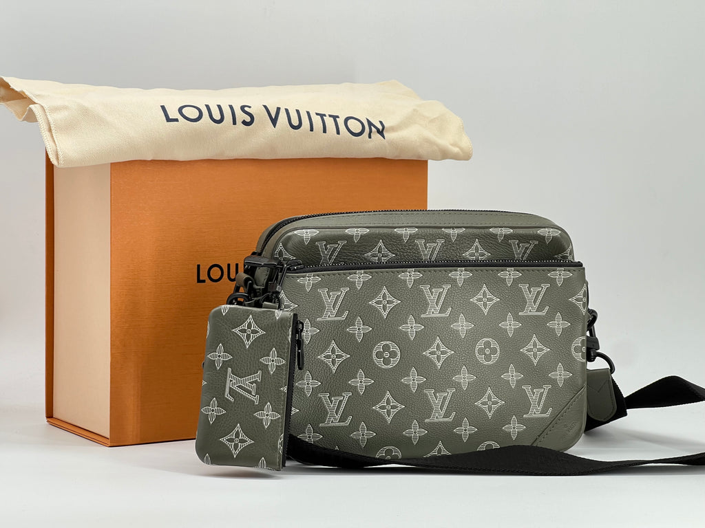Louis Vuitton Trio Messenger Monogram Shadow Ink Green Bag