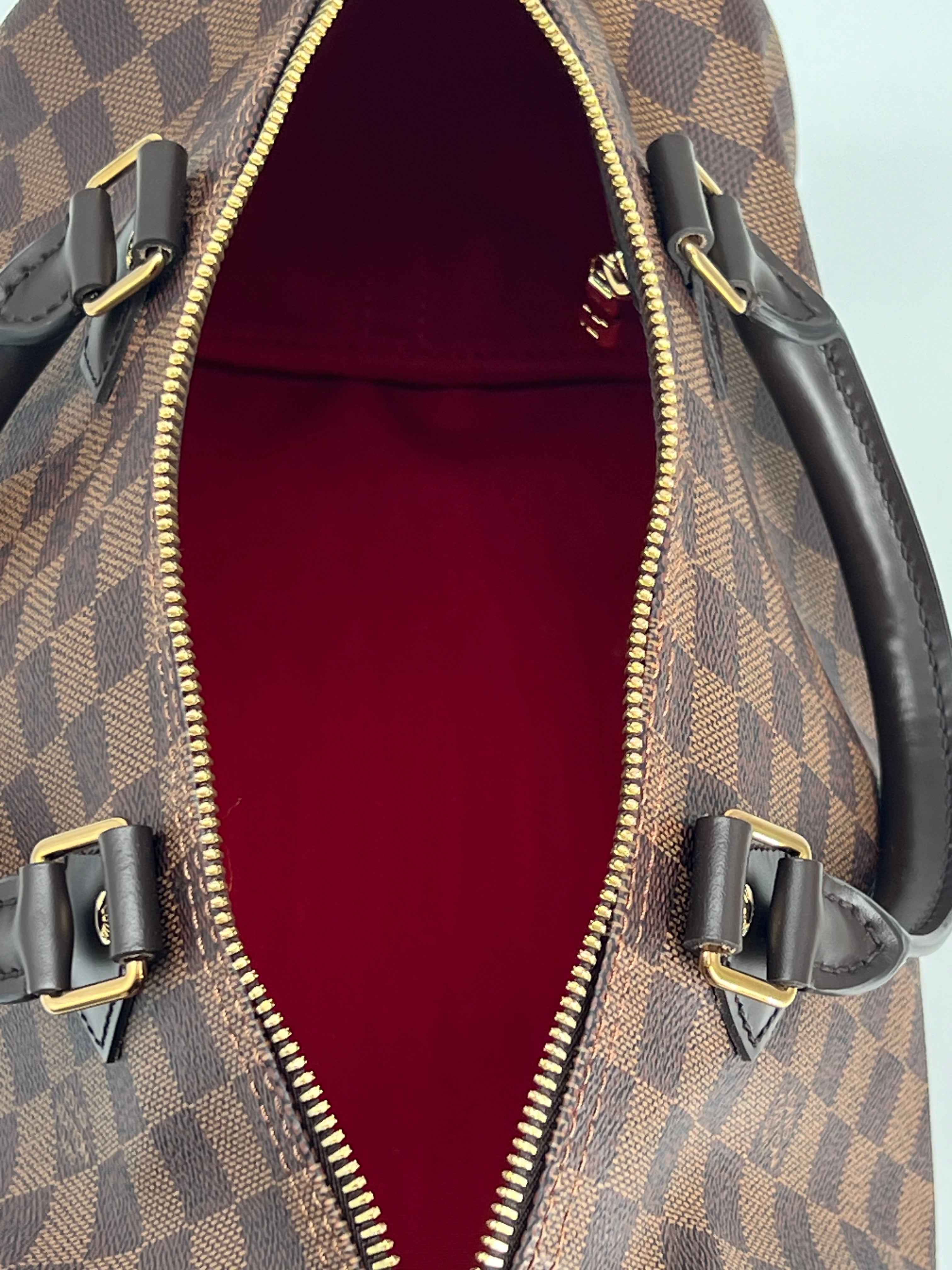Louis Vuitton Speedy Bandouliere 30 Damier Ebene Canvas Bag