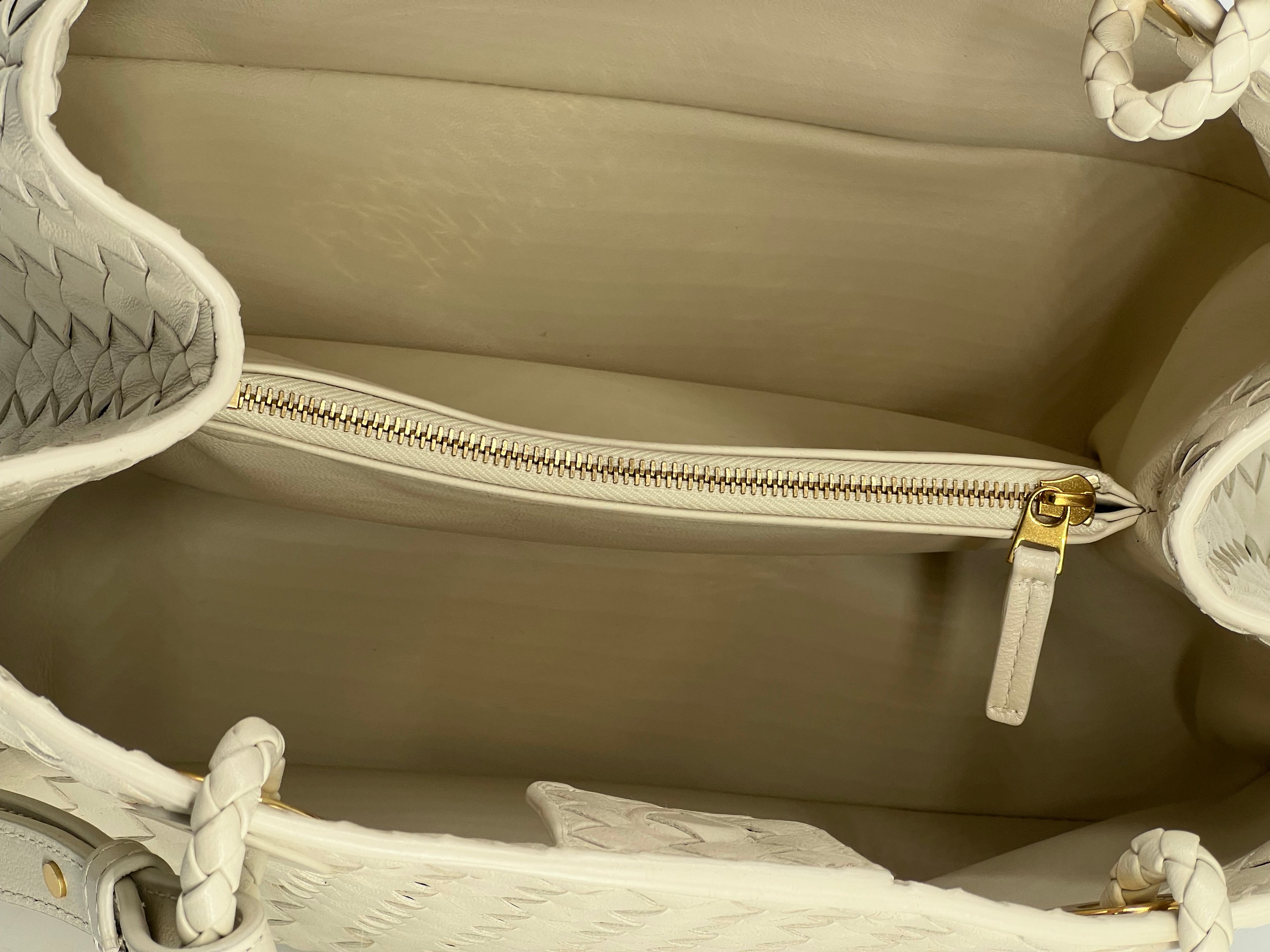 Bottega Veneta Nappa Intrecciato Basket Bag In Sea Salt Leather