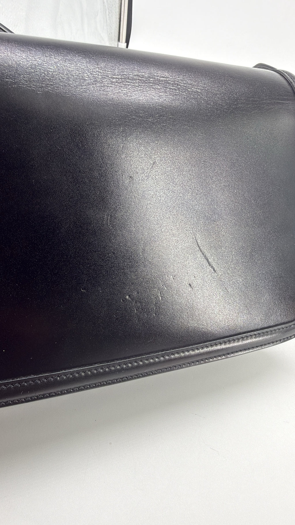 Saint Laurent Solferino Medium Black Leather Shoulder Bag