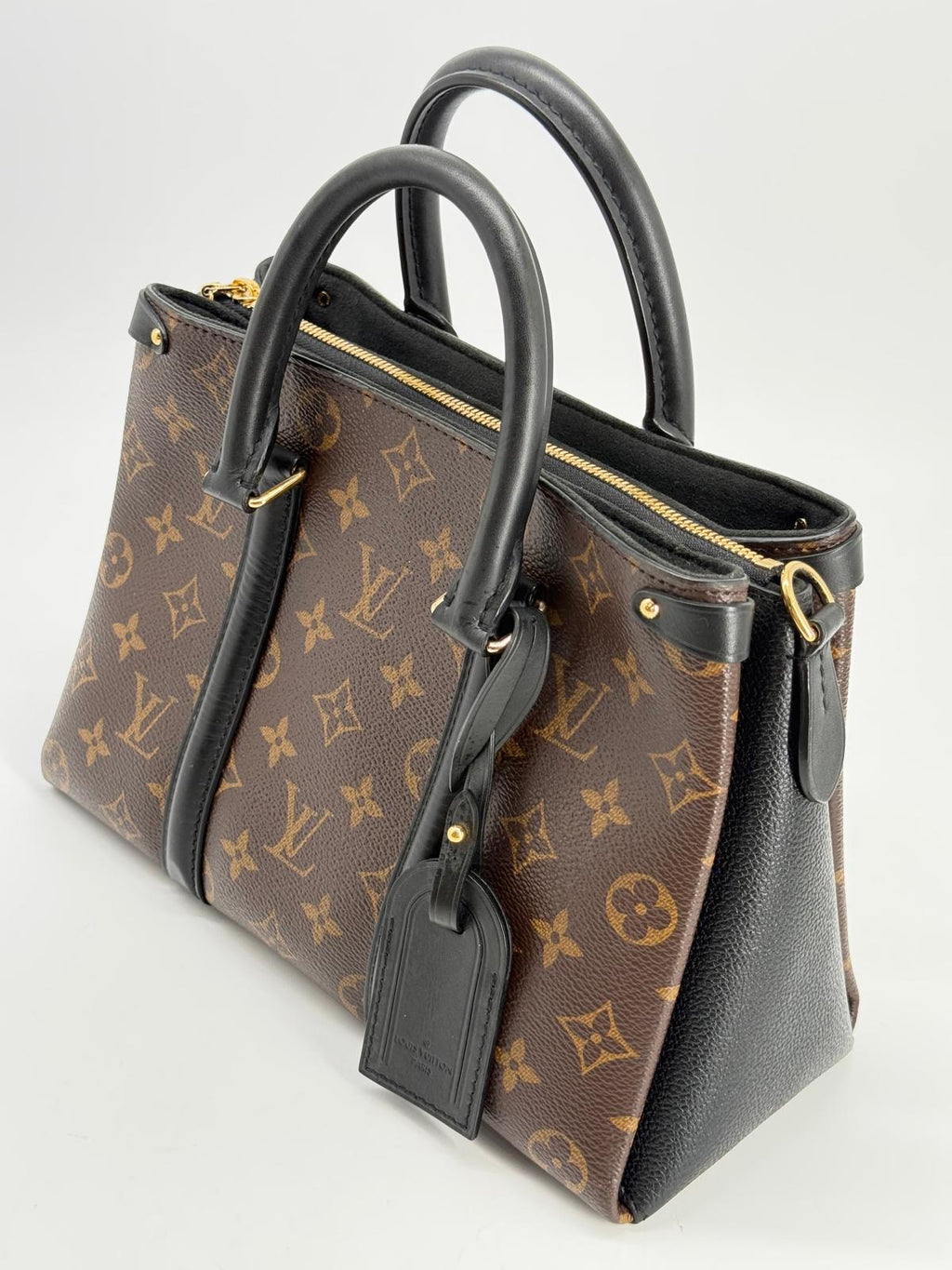Louis Vuitton Soufflot BB Tote Monogram Canvas with Leather Shoulder Bag