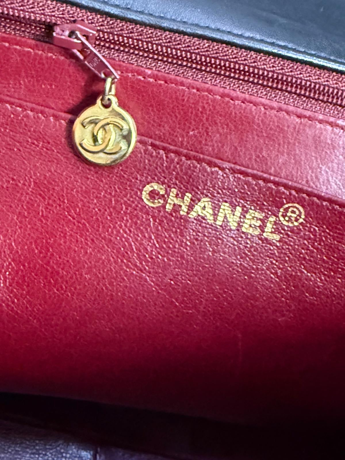Chanel Black Quilted Lambskin XL Jumbo Single Flap Black Shoulder Bag