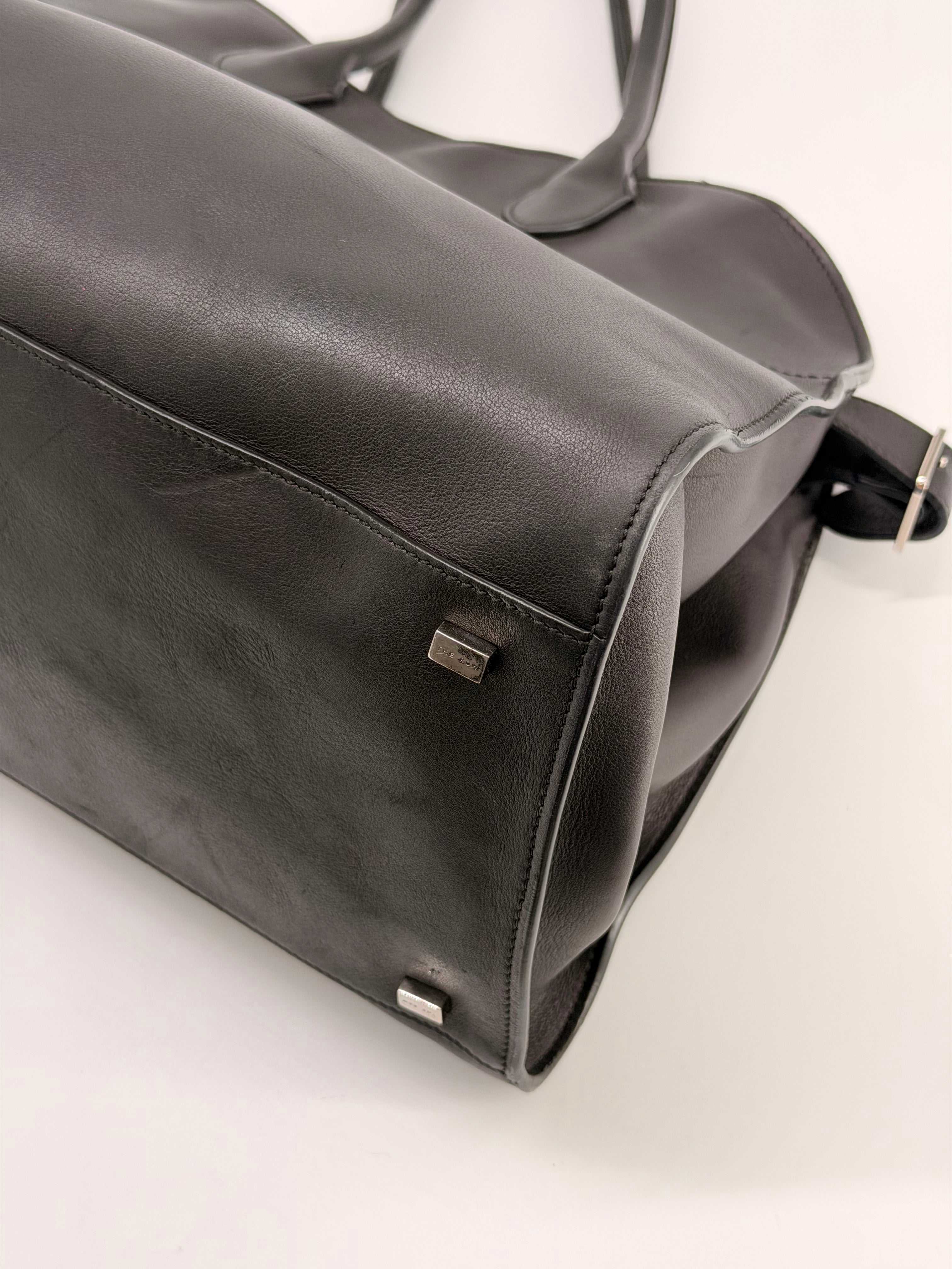 The Row Leather Margaux 15 Shoulder Bag
