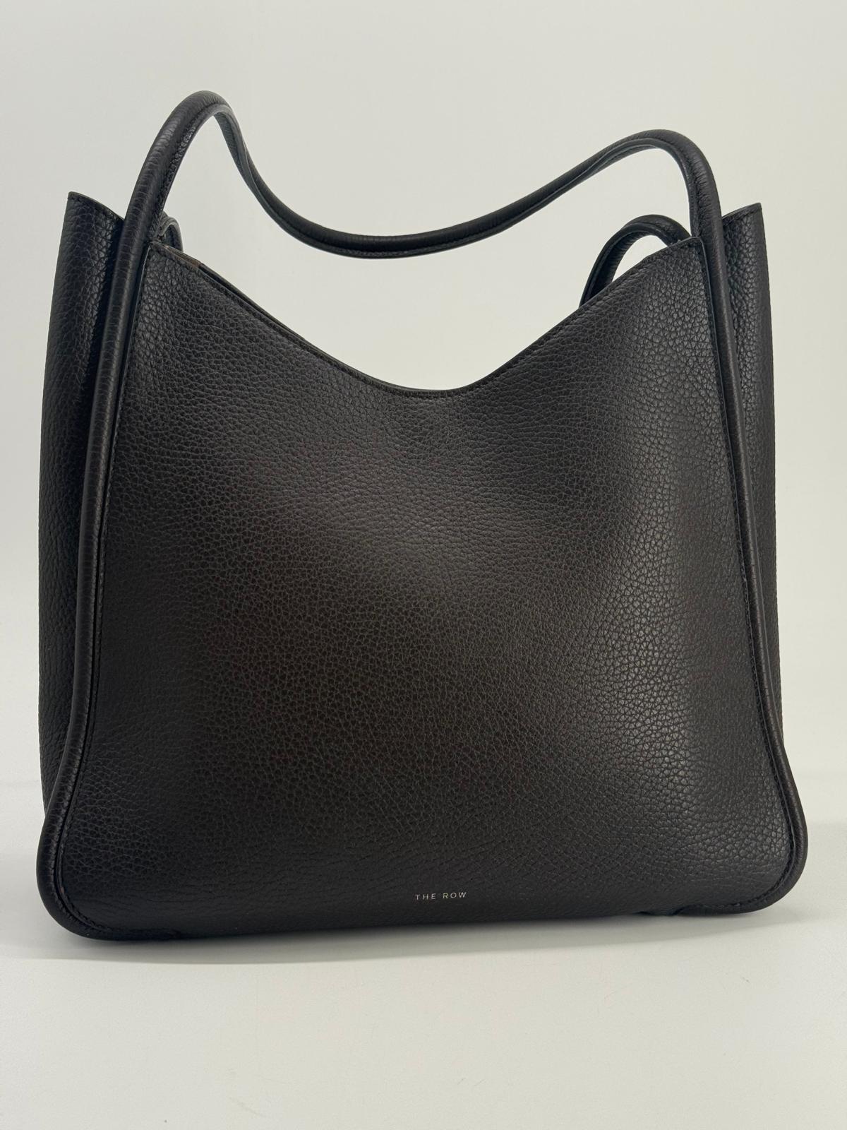 The Row Symmetric Leather Brown Shoulder Bag