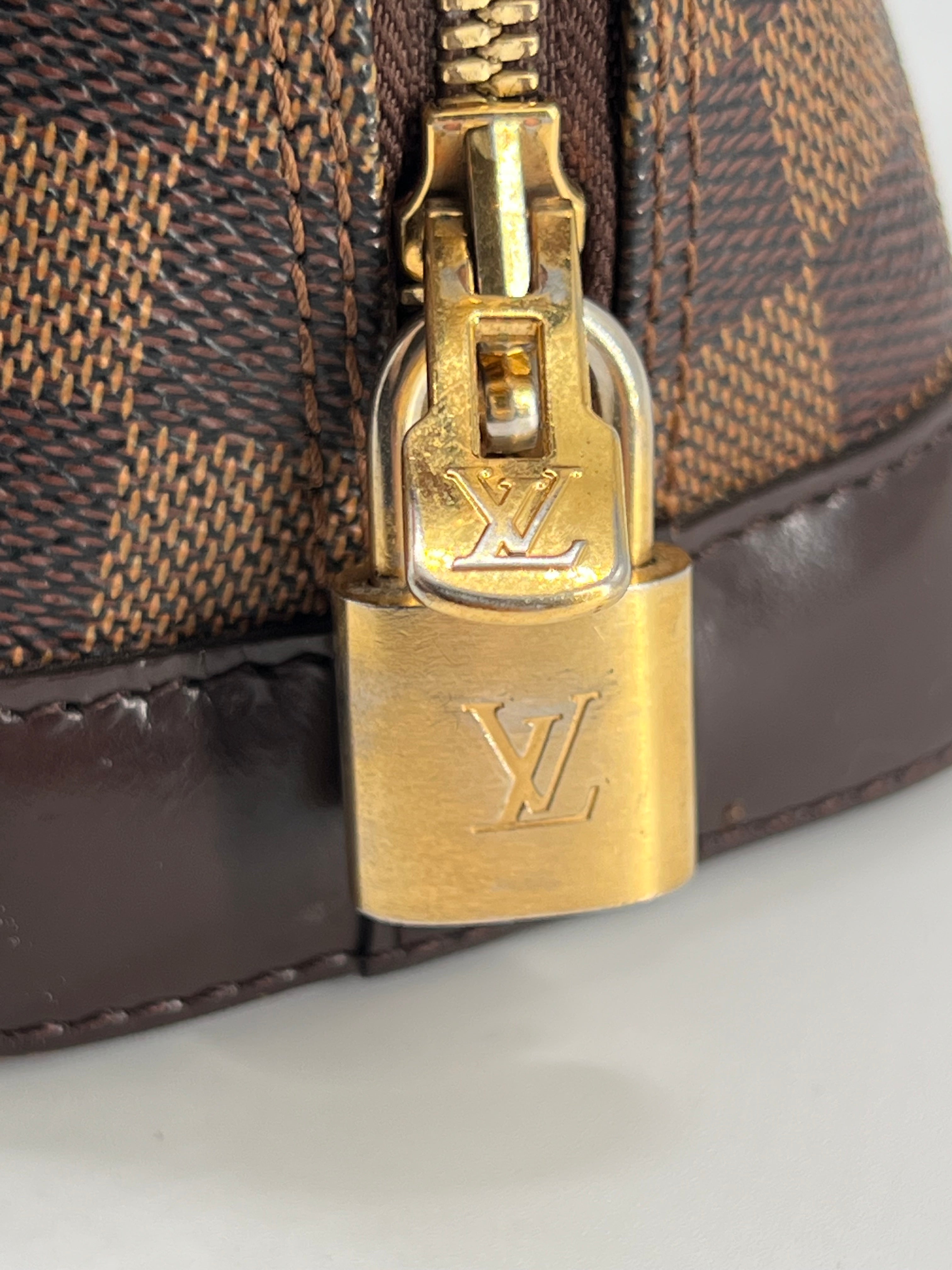 Louis Vuitton Alma BB Damier Ebene Canvas Handbag