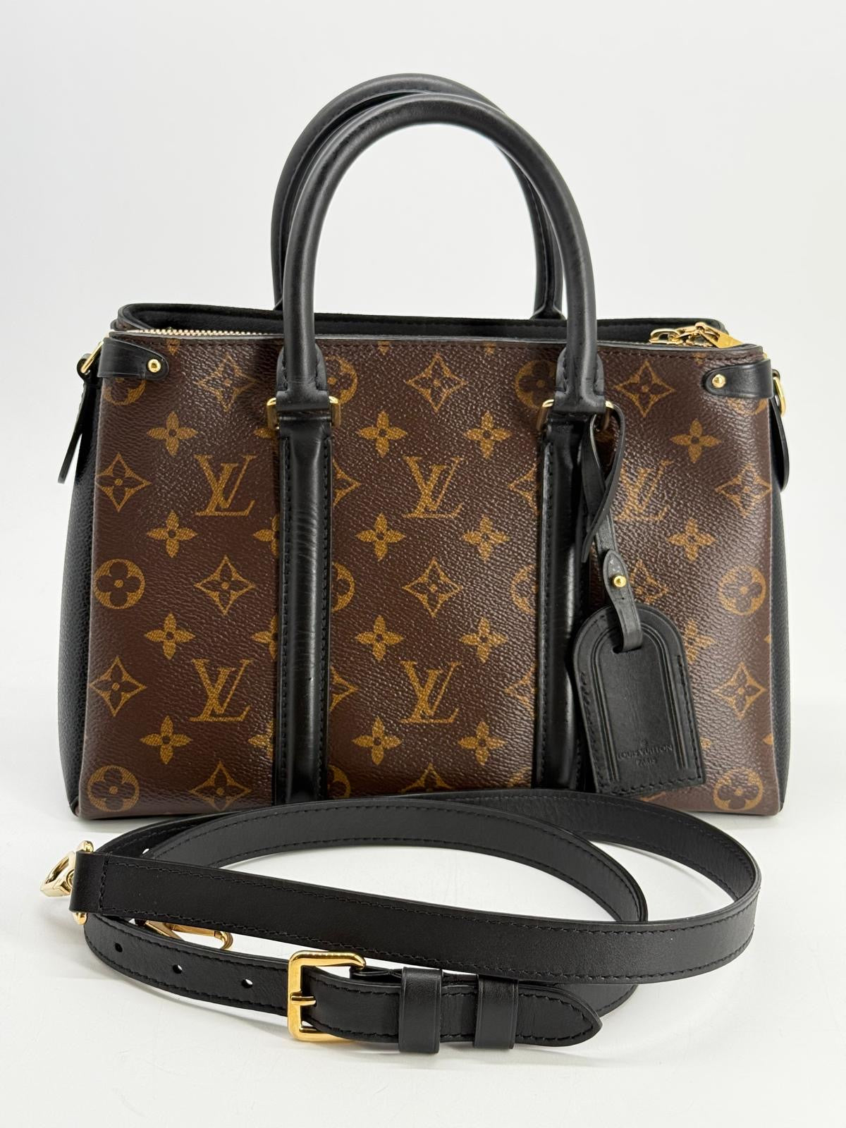 Louis Vuitton Soufflot BB Tote Monogram Canvas with Leather Shoulder Bag