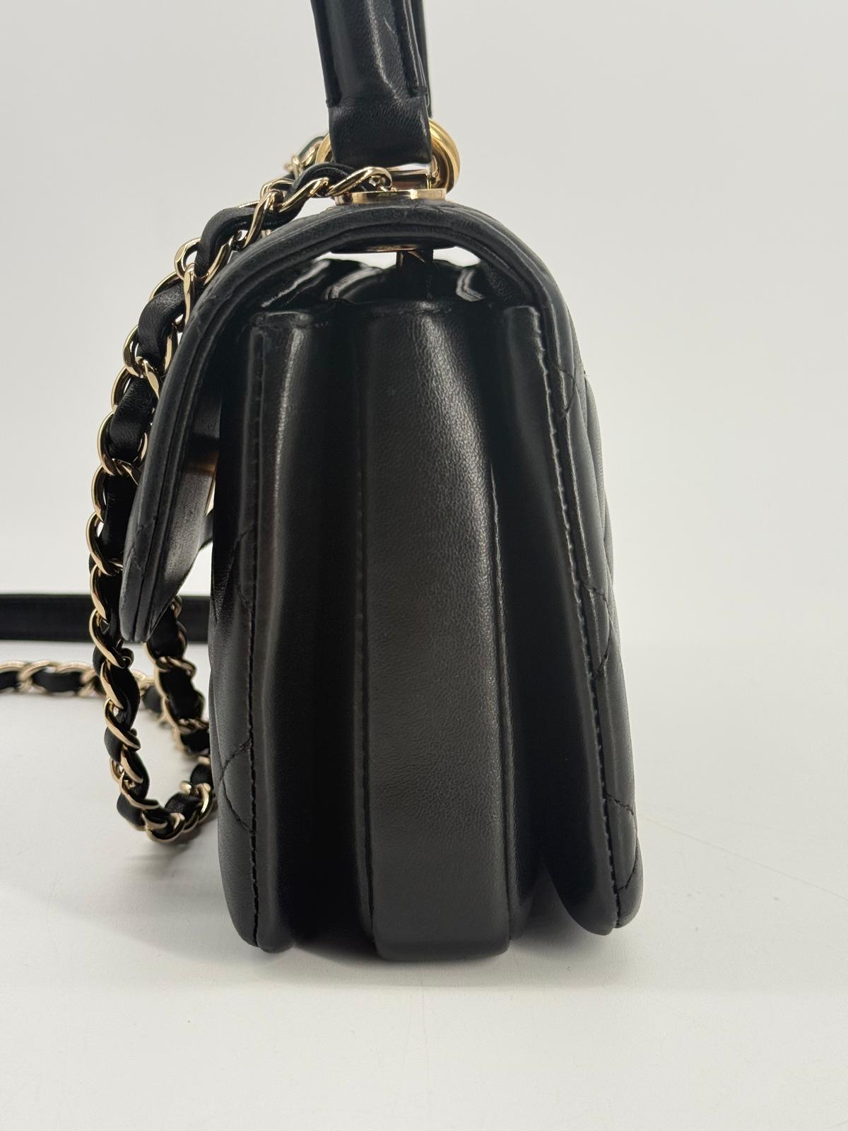 Chanel Mini Trendy CC Black Lambskin Crossbody Bag