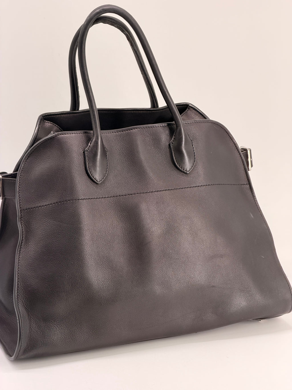 The Row Leather Margaux 15 Shoulder Bag
