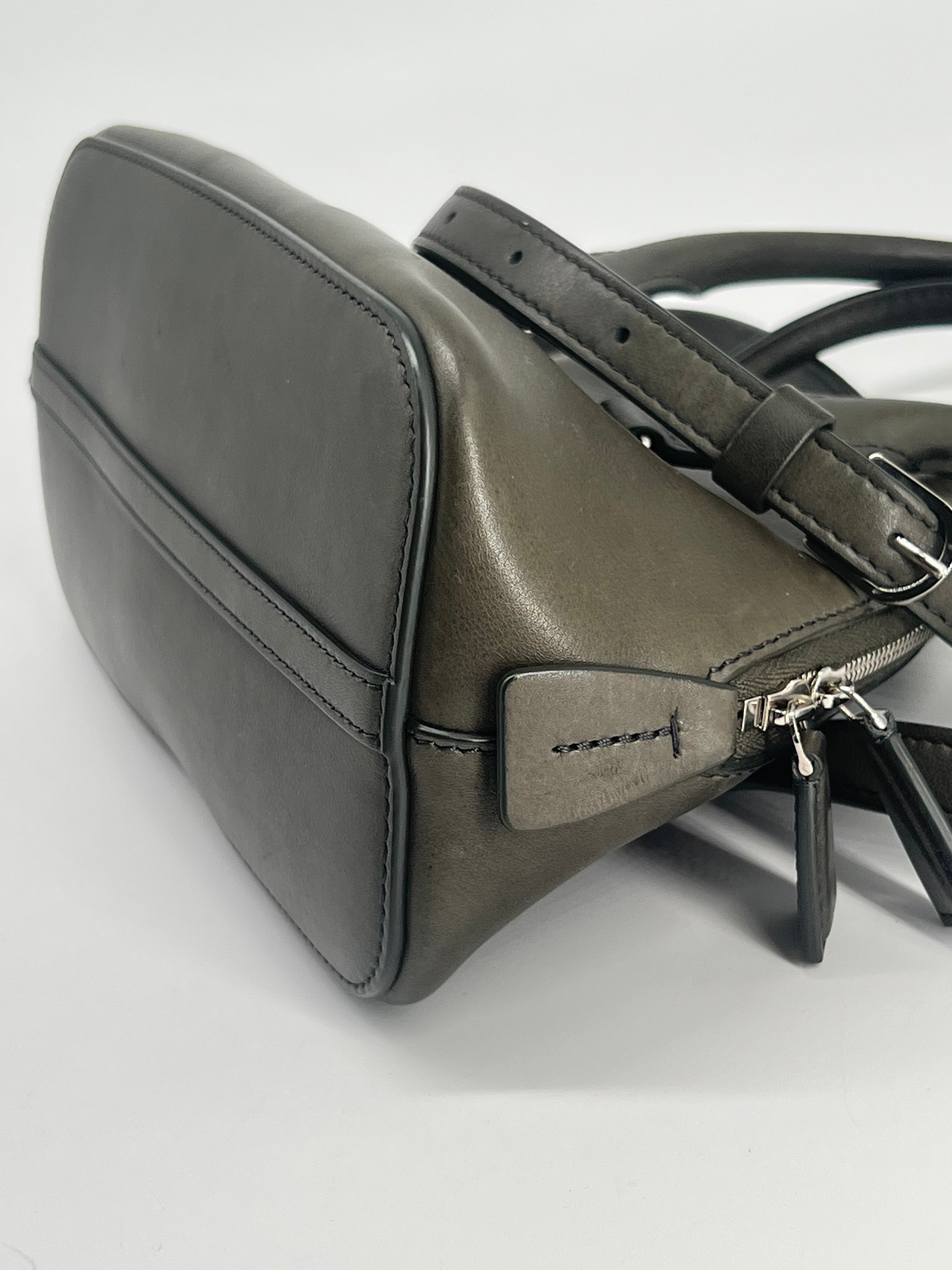 The Row Devon Mini Tote Dark Green Leather Bag