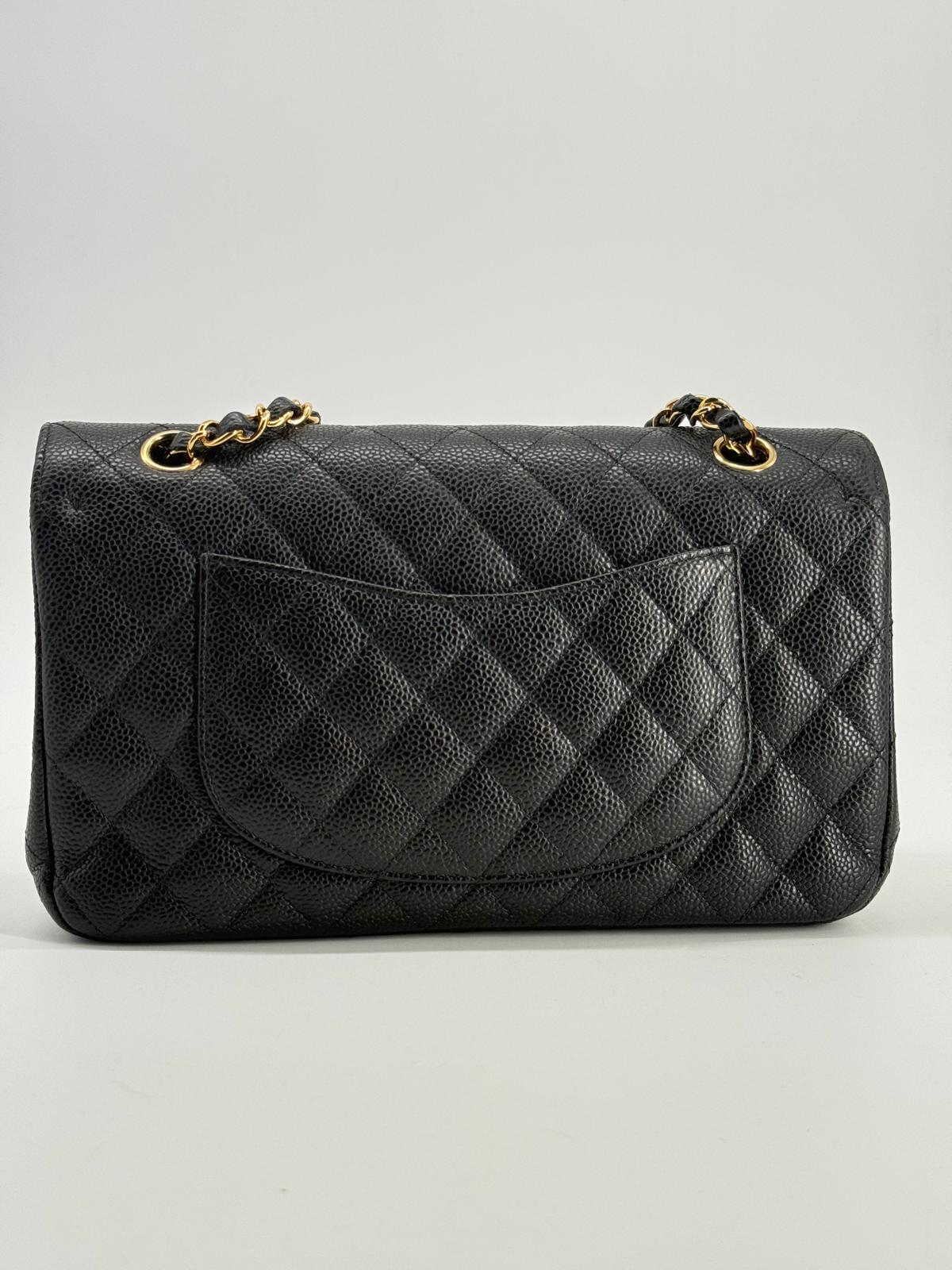 Chanel Caviar Medium Double Flap Shoulder Bag