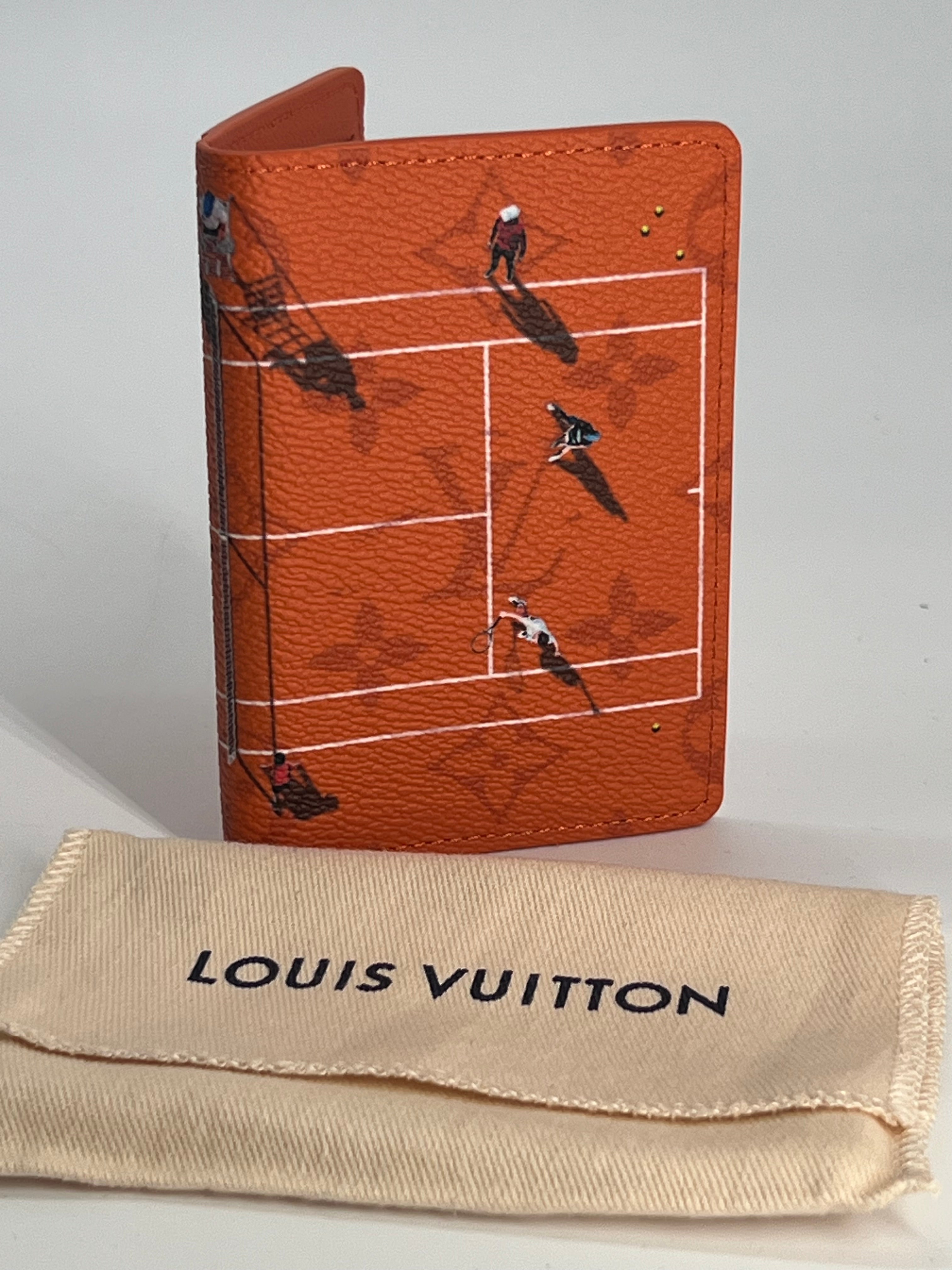 Louis Vuitton Pocket Organizer Monogram Brick Orange Tennis Clay