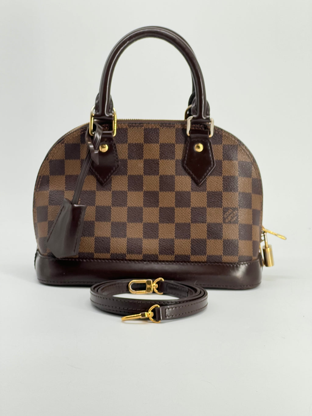 Louis Vuitton Alma BB Damier Ebene Canvas Handbag