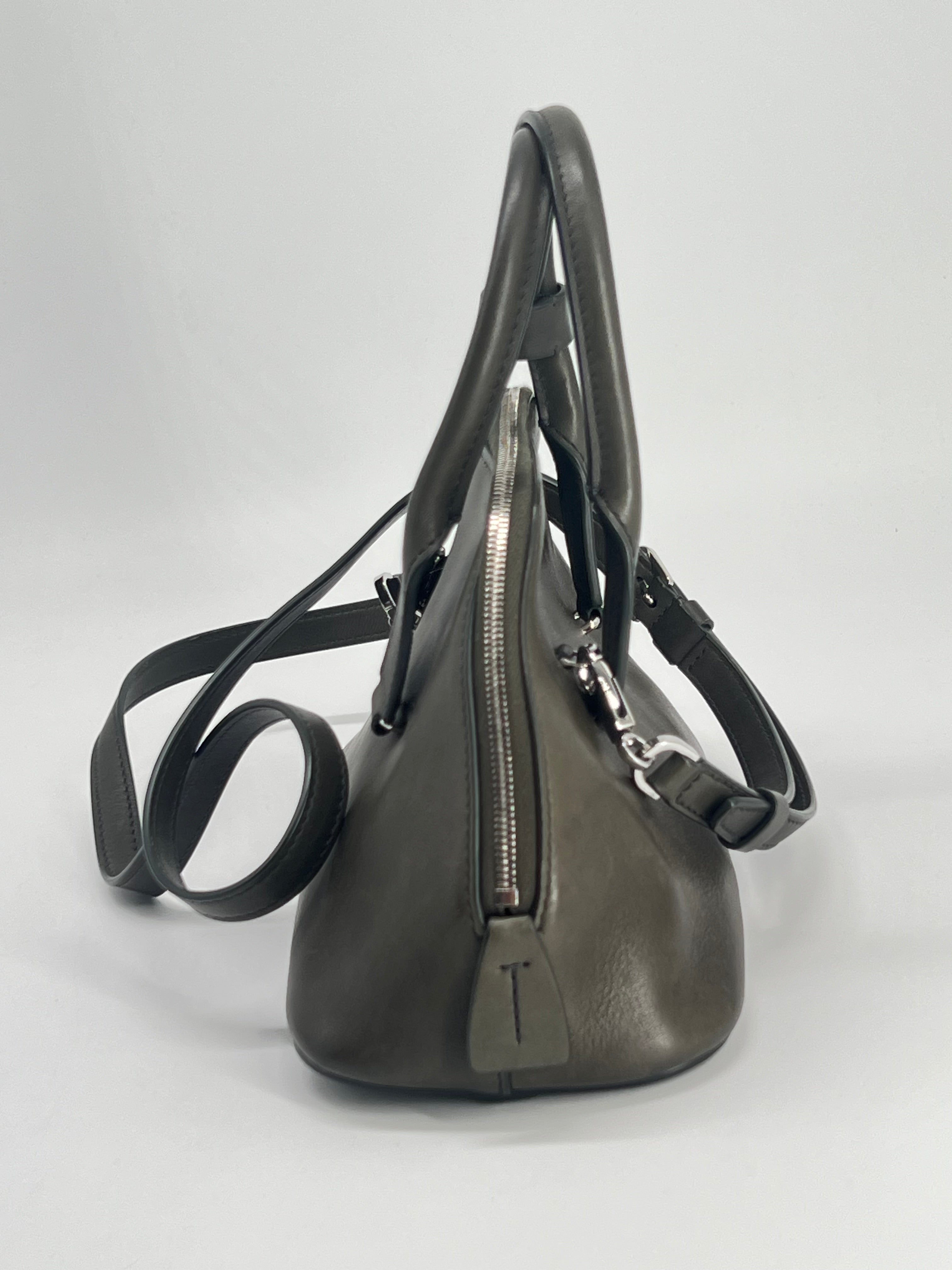 The Row Devon Mini Tote Dark Green Leather Bag