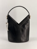 Saint Laurent Y-Stitch Black Leather Bucket Bag 2025