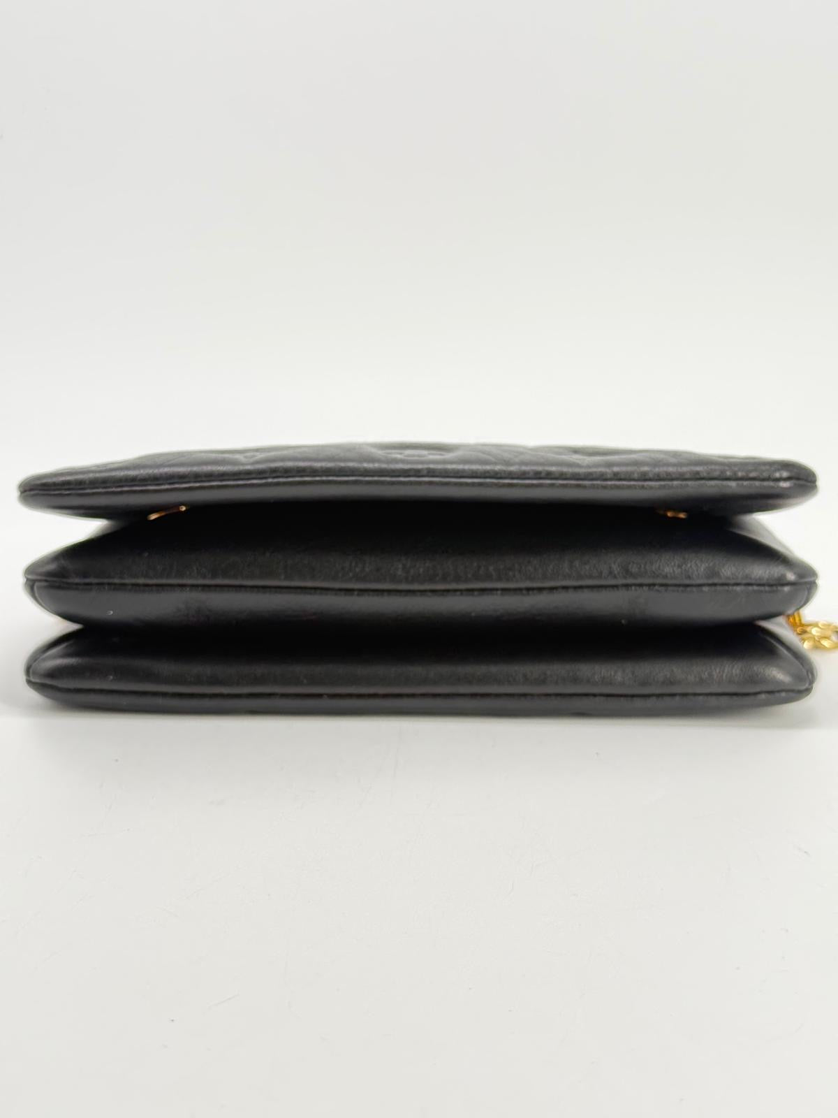 Louis Vuitton Monogram Embossed Pochette Coussin Black Crossbody Bag