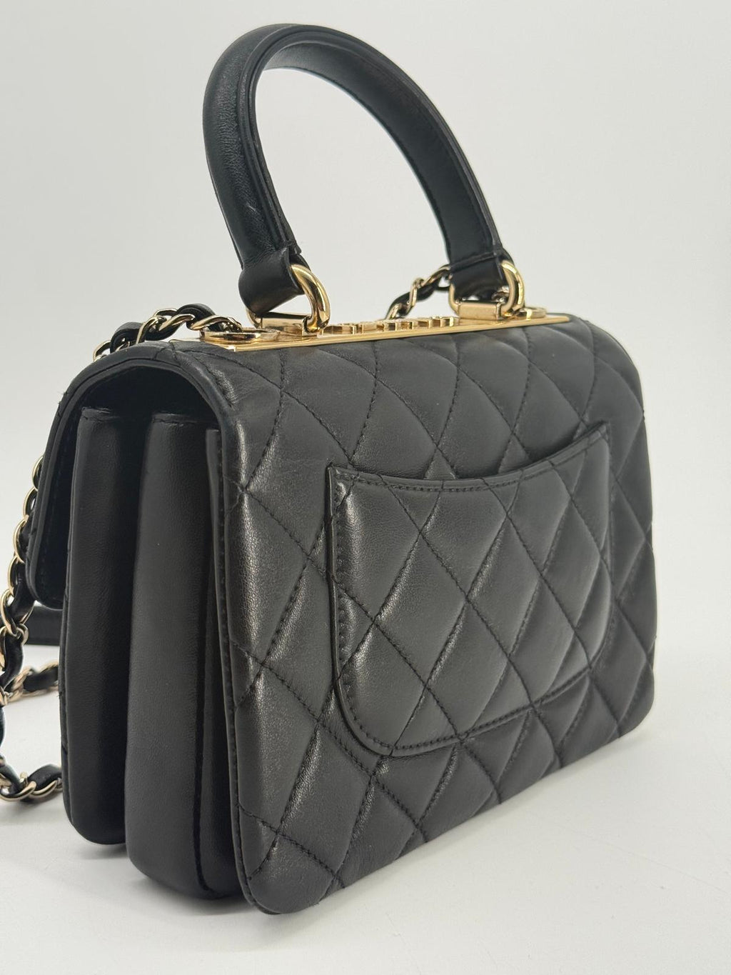 Chanel Mini Trendy CC Black Lambskin Crossbody Bag