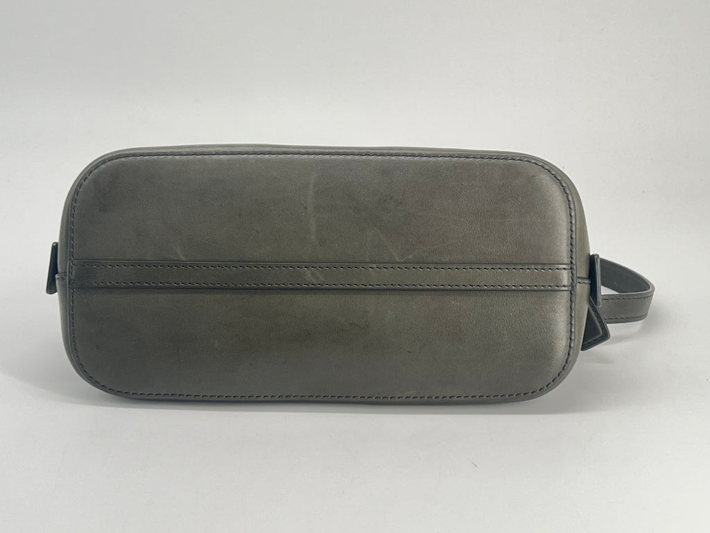 The Row Devon Mini Tote Dark Green Leather Bag
