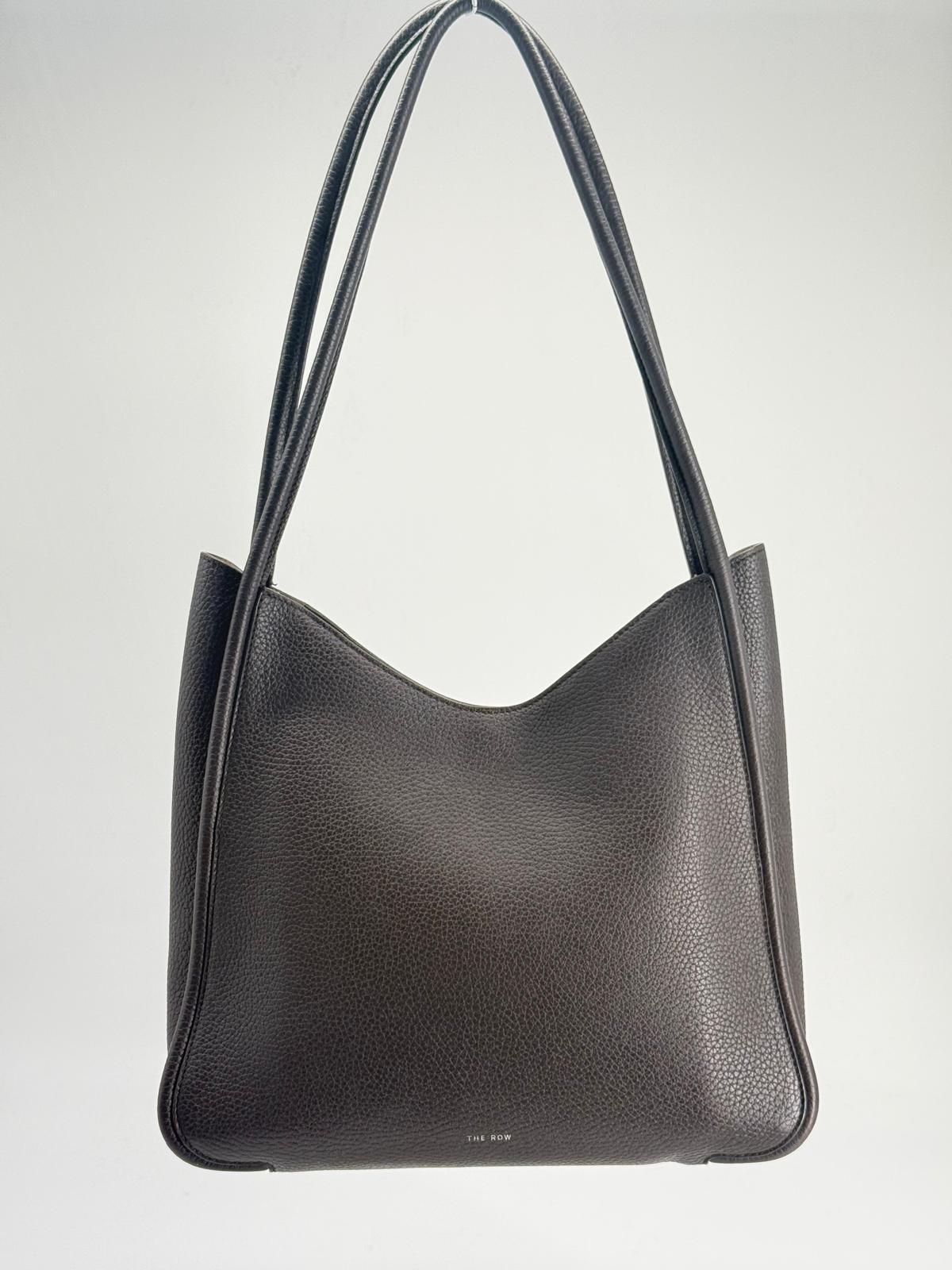 The Row Symmetric Leather Brown Shoulder Bag