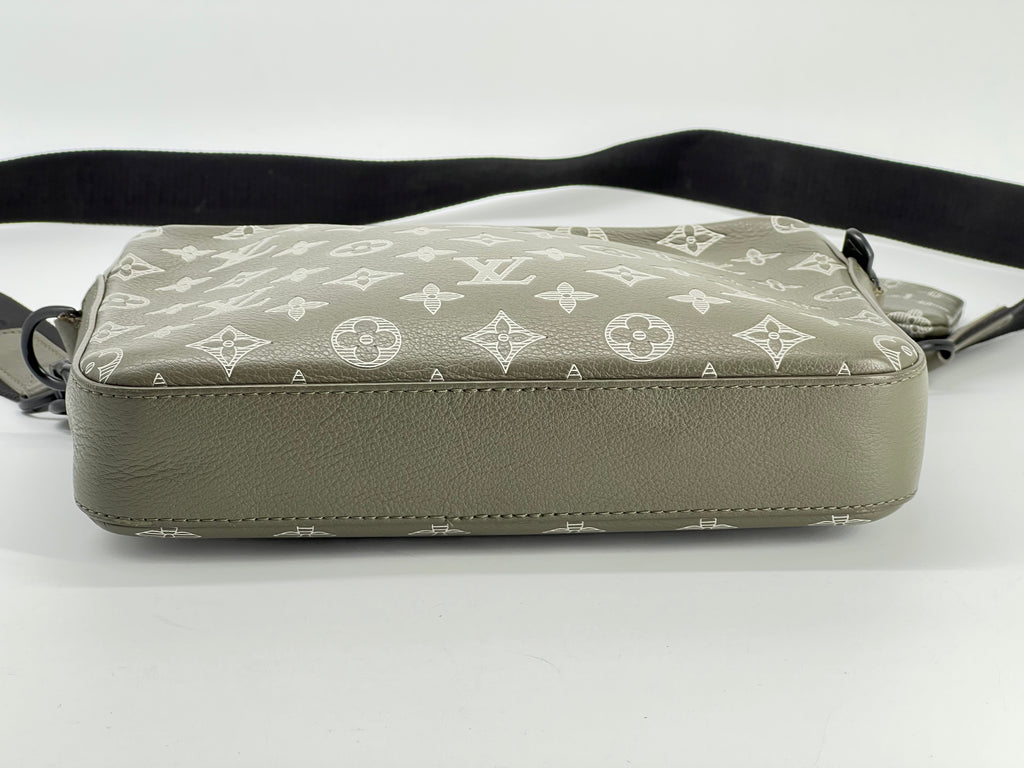 Louis Vuitton Trio Messenger Monogram Shadow Ink Green Bag