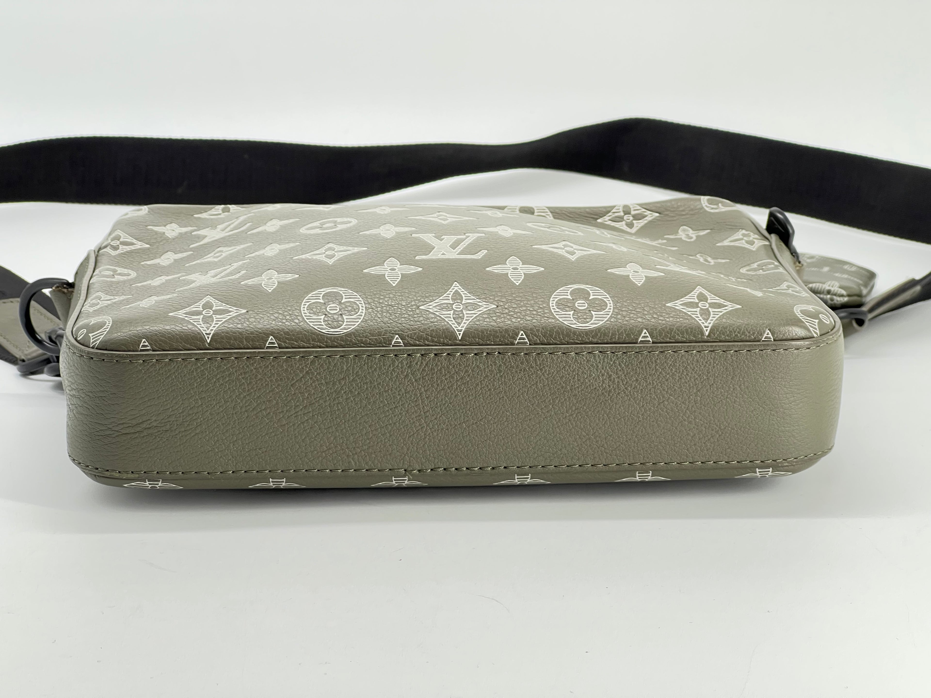Louis Vuitton Trio Messenger Monogram Shadow Ink Green Bag