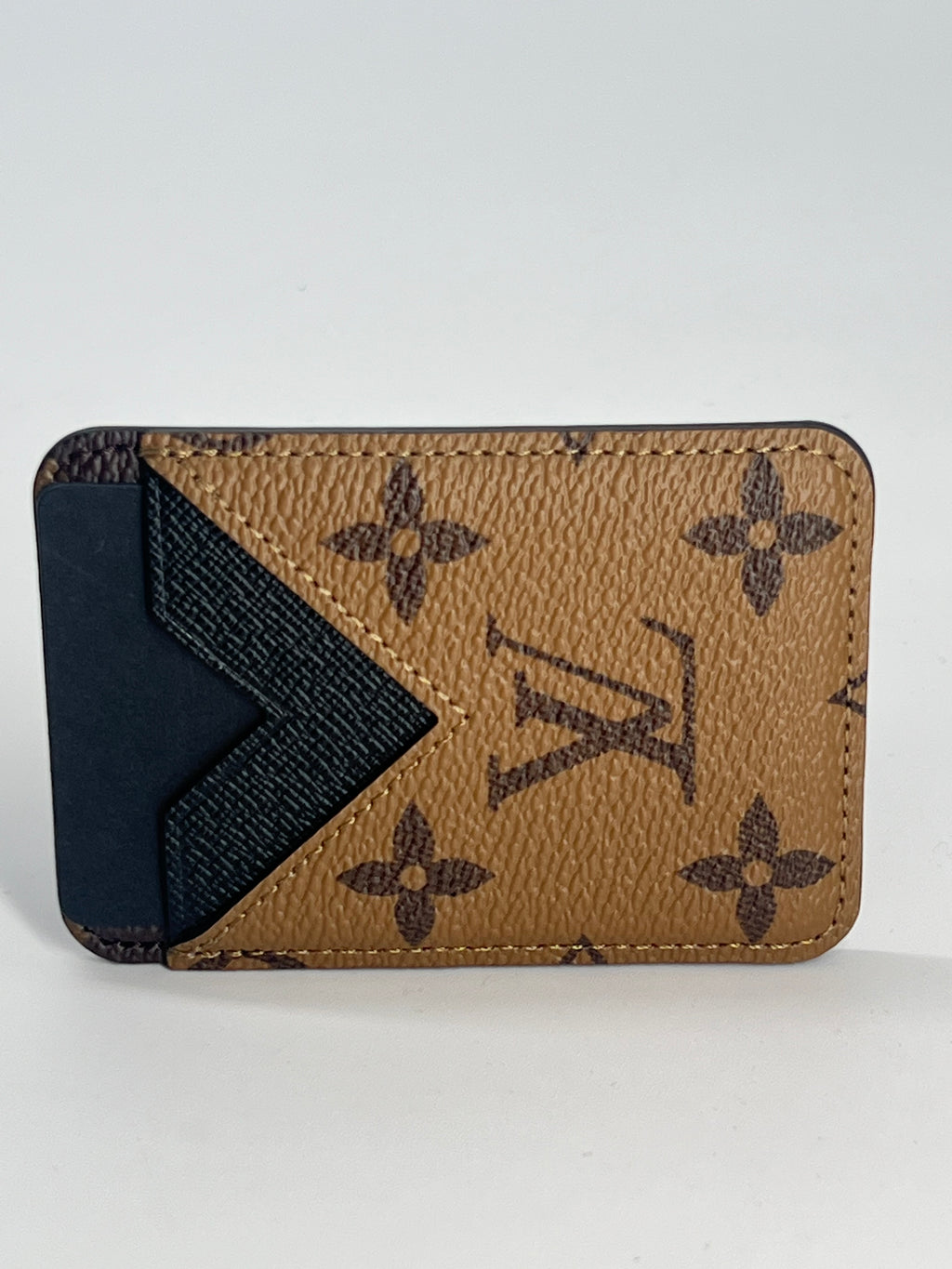 Louis Vuitton Magnetic Card Holder In Monogram Reverse Canvas
