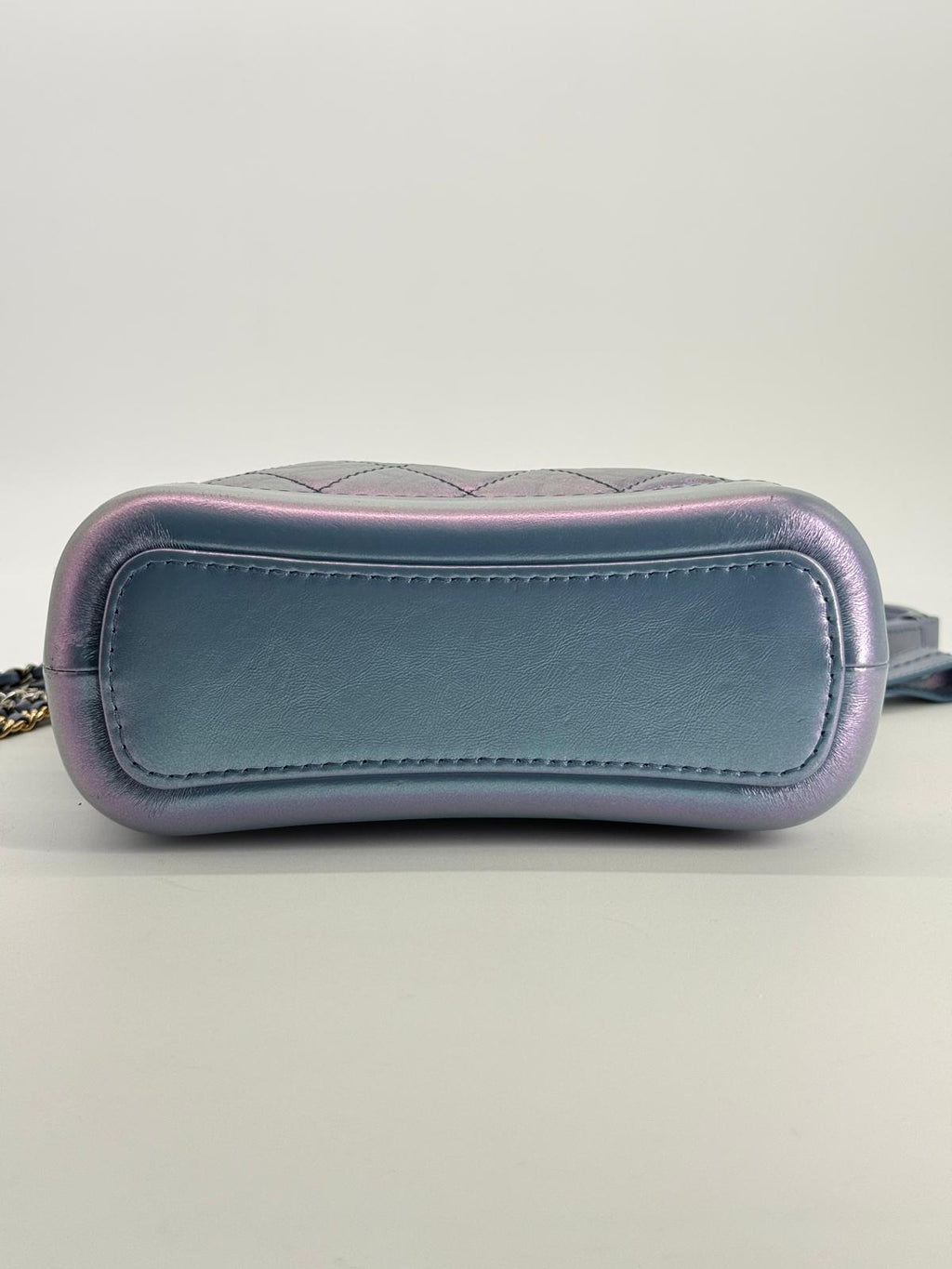 Chanel Gabrielle Small Hobo Iridescent Blue Metallic Shoulder Bag