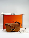 Hermes Epsom Della Cavalleria Elan Brown Leather Shoulder Bag Gold Hardware