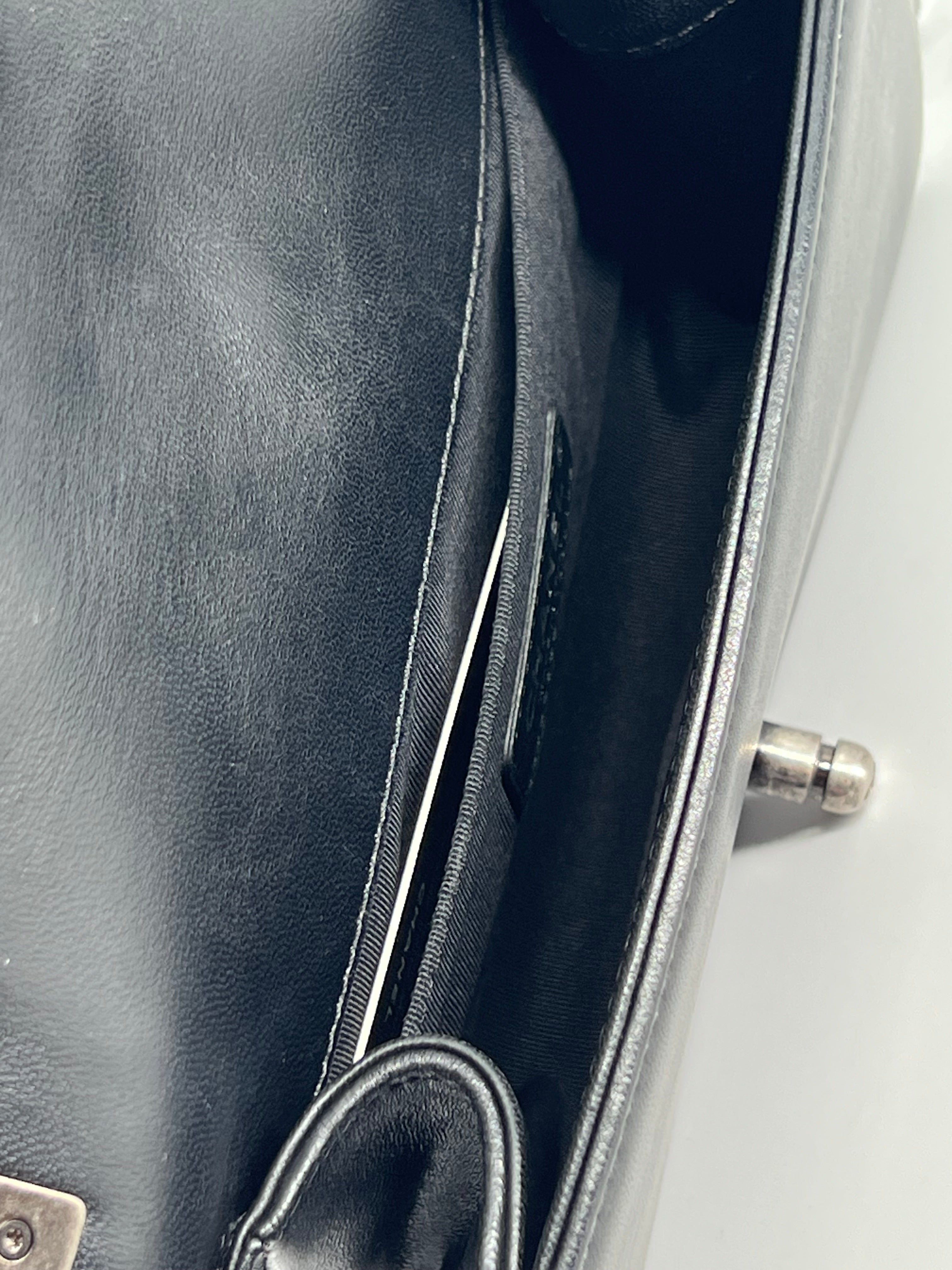 Chanel Small Boy Bag Black Lambskin Shoulder Bag