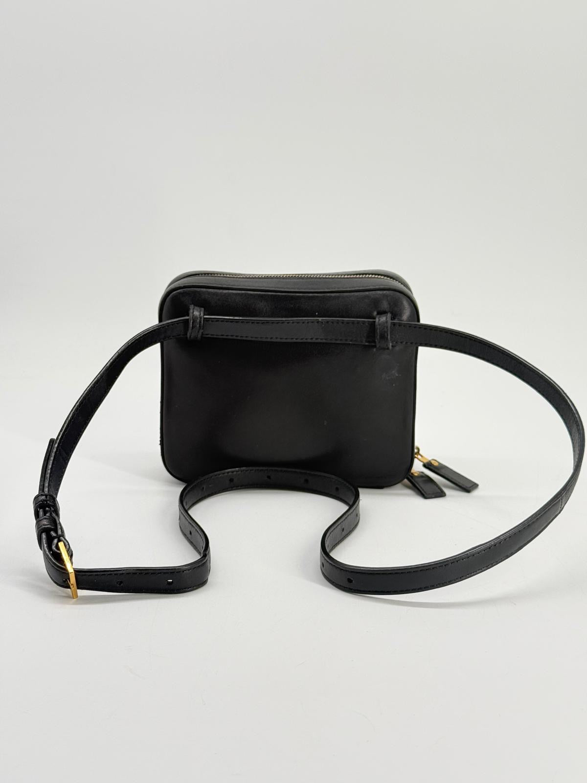 Saint Laurent Vicky Black Calfskin Belt Bag