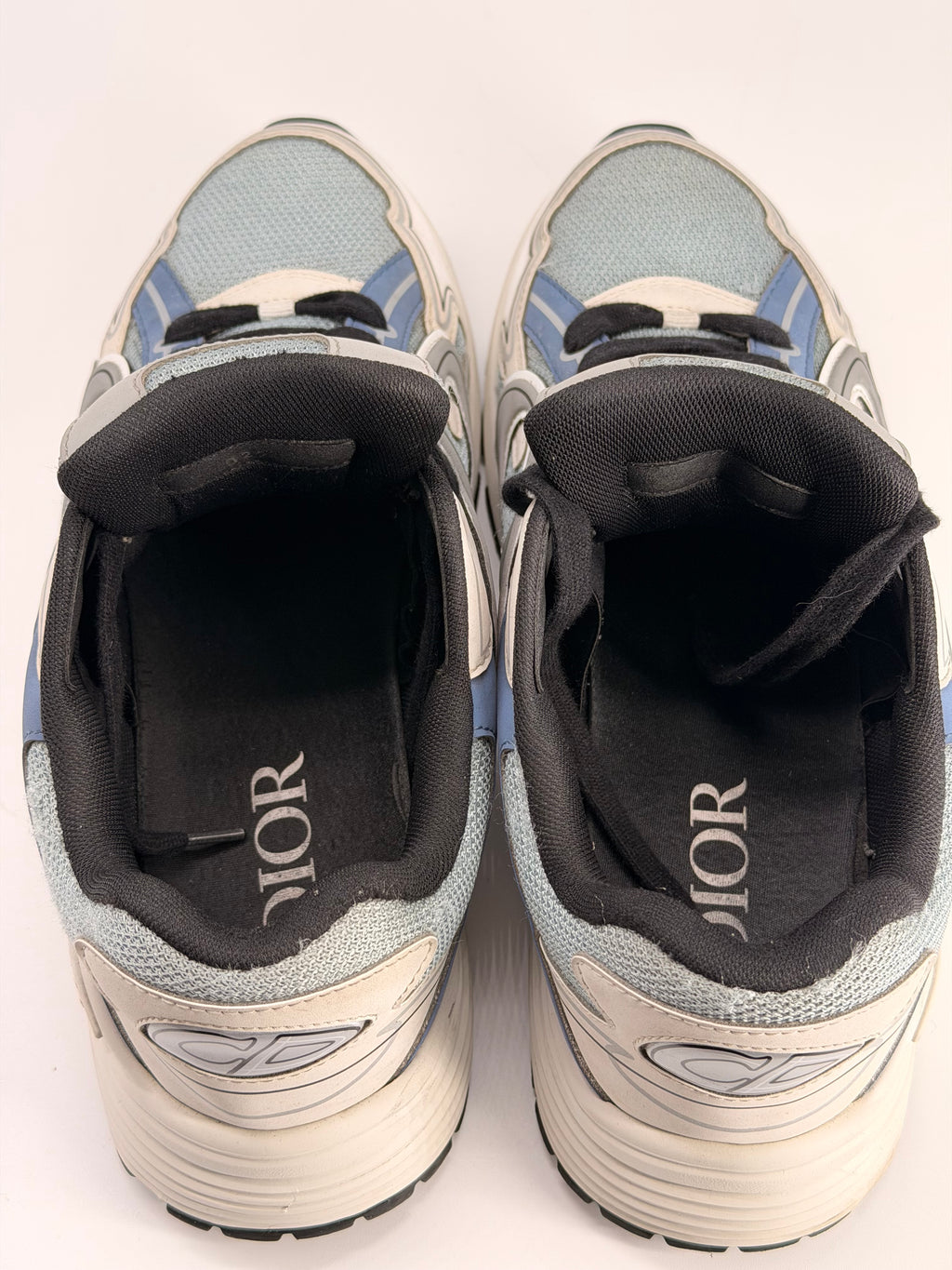 Dior B30 Blue Mesh White Technical Fabric Sneackers Size 44Eu