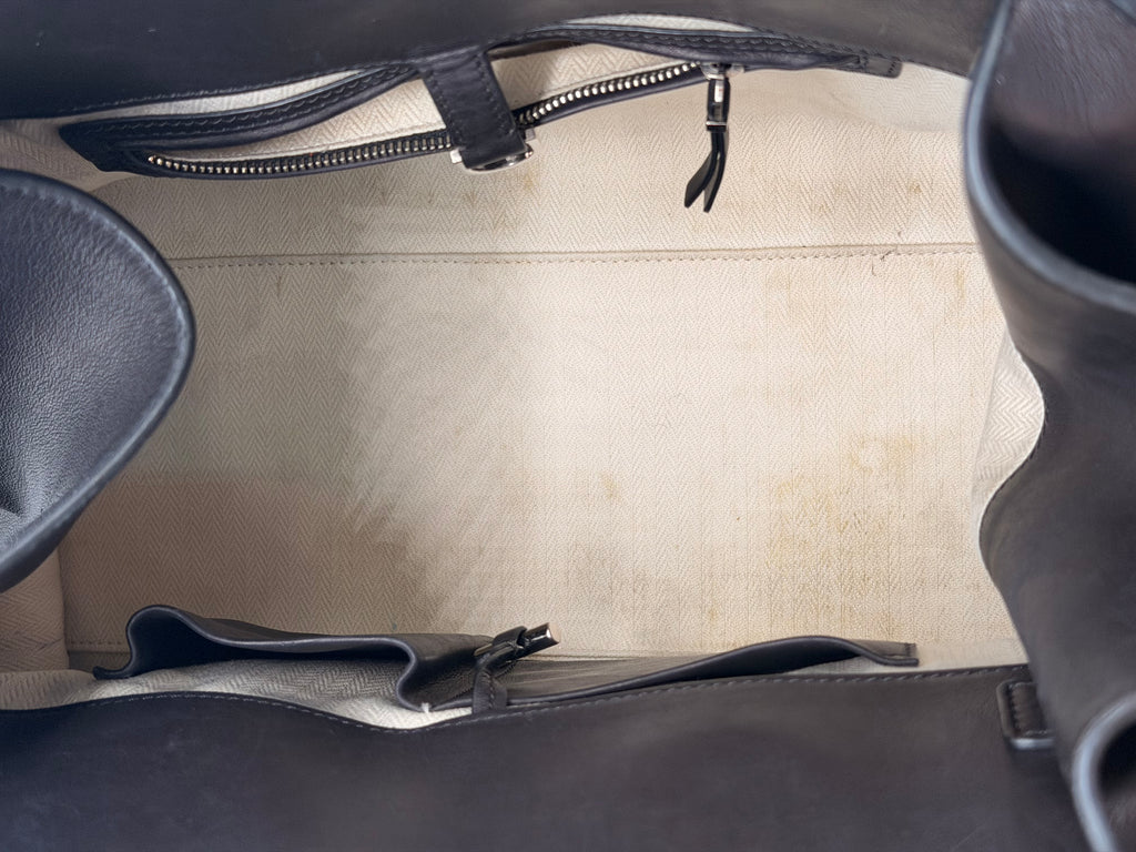 The Row Leather Margaux 15 Shoulder Bag