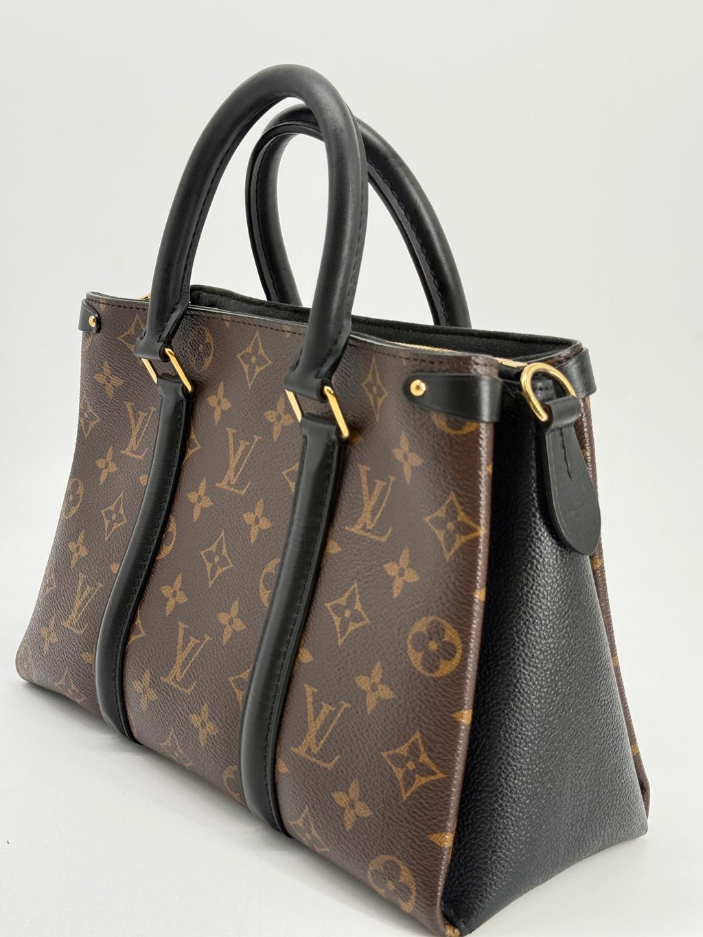 Louis Vuitton Soufflot BB Tote Monogram Canvas with Leather Shoulder Bag