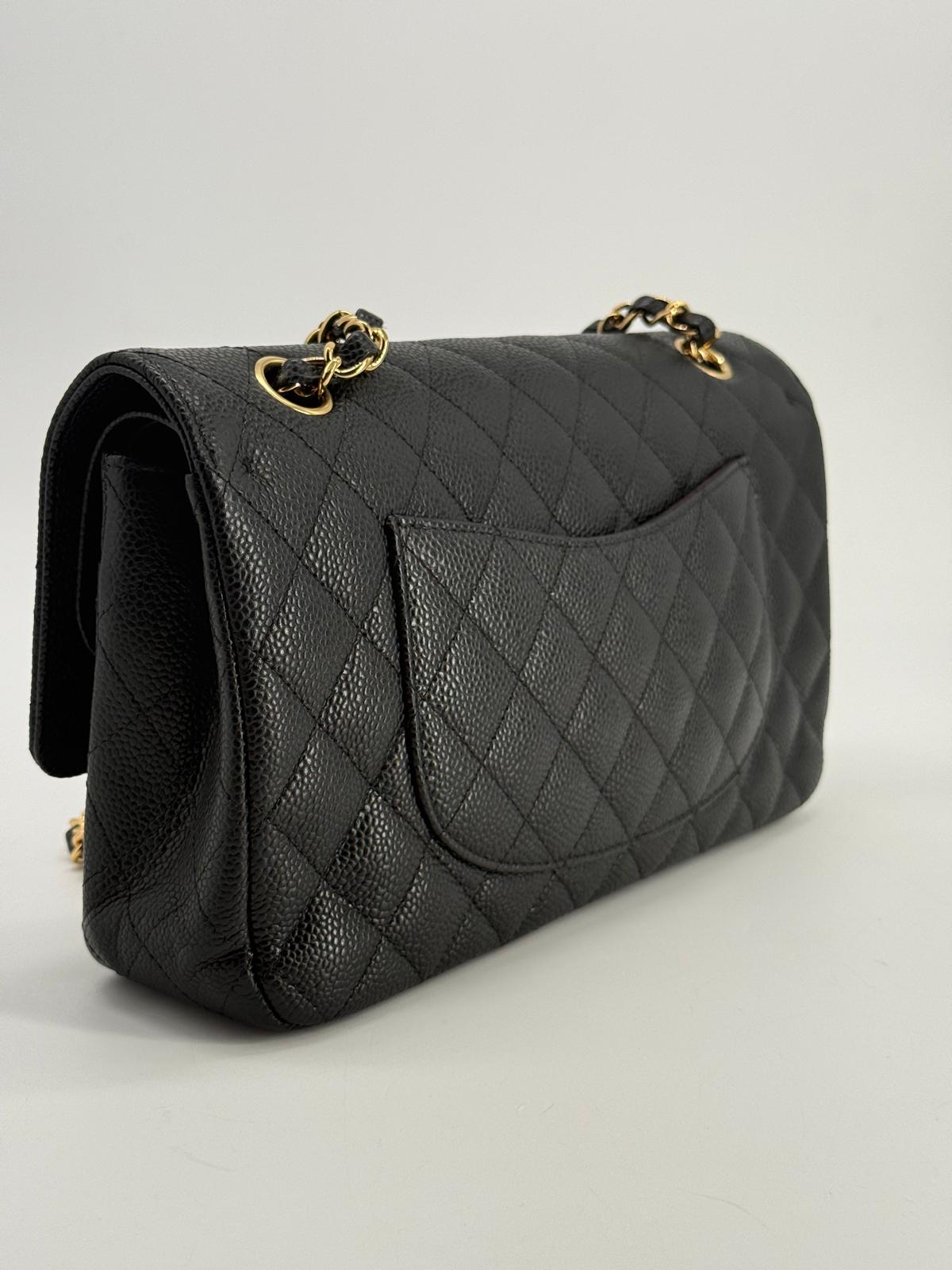 Chanel Caviar Medium Double Flap Shoulder Bag