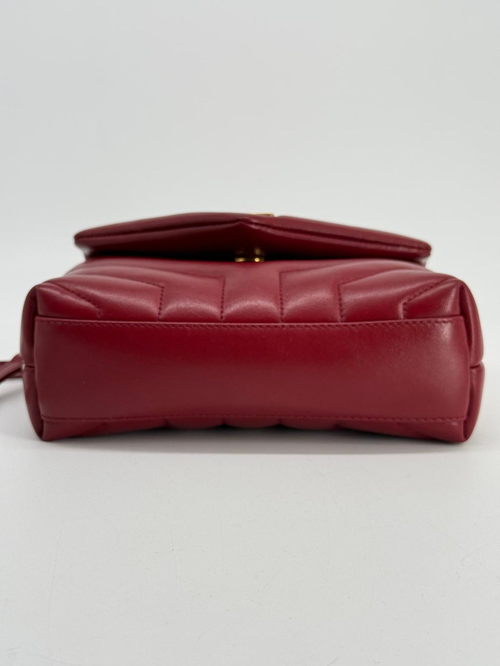 Saint Laurent Loulou Toy Quilted Burgundy Leathers with Gold Hardware