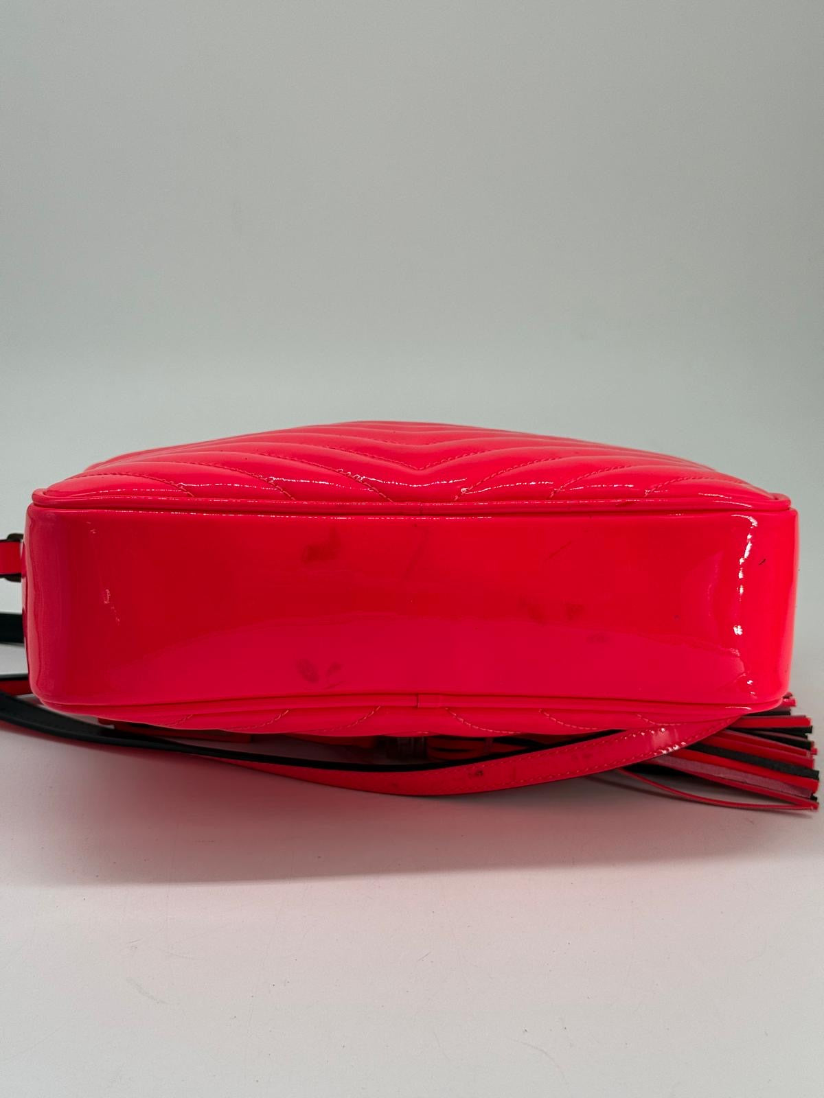 Saint Laurent Lou Camera Bag in Neon Pink Calfskin Leather