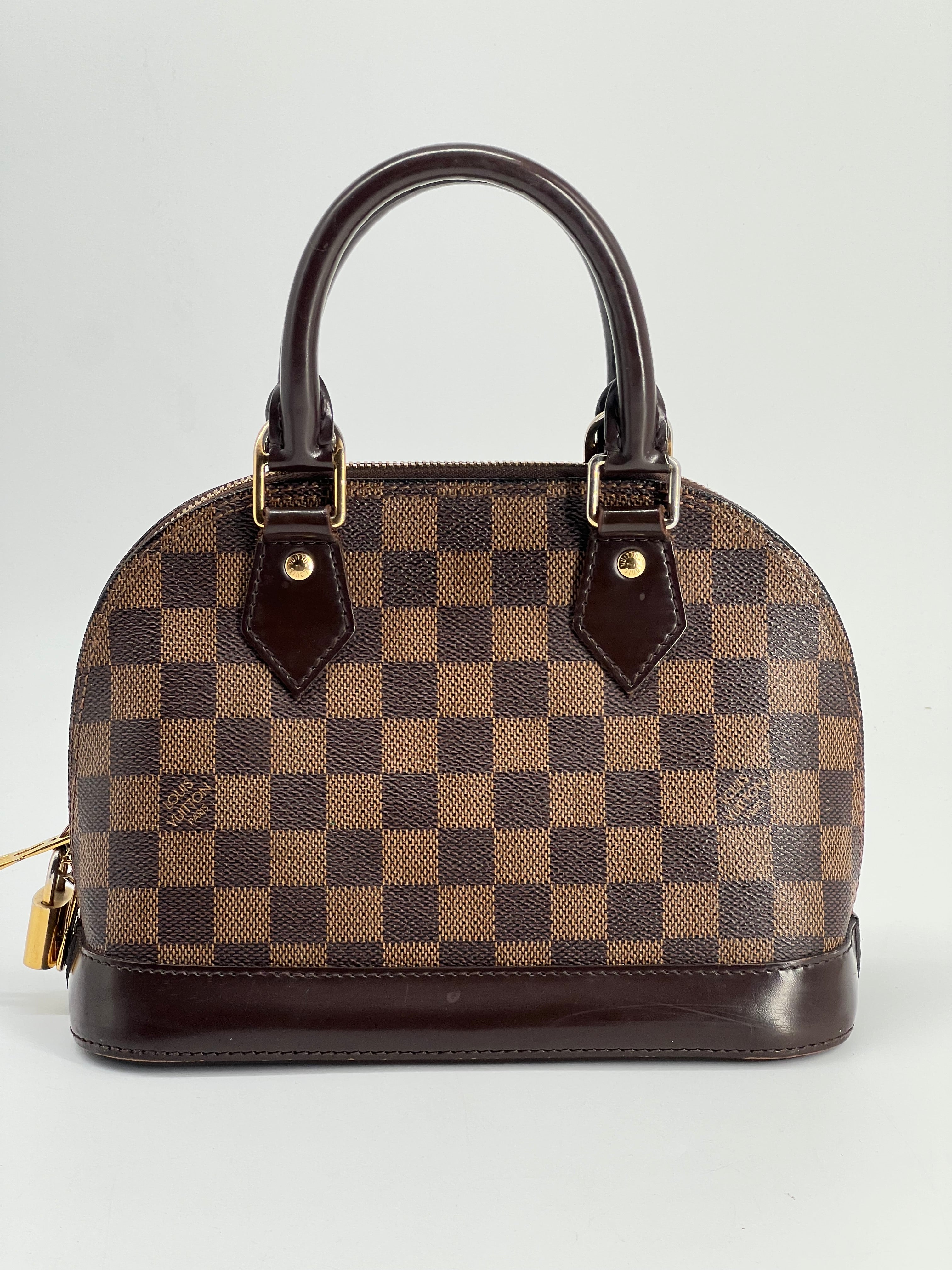 Louis Vuitton Alma BB Damier Ebene Canvas Handbag