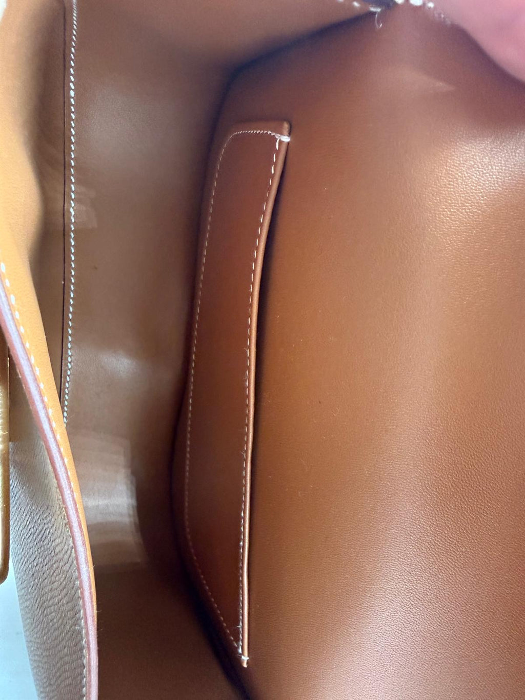 Hermes Epsom Della Cavalleria Elan Brown Leather Shoulder Bag Gold Hardware
