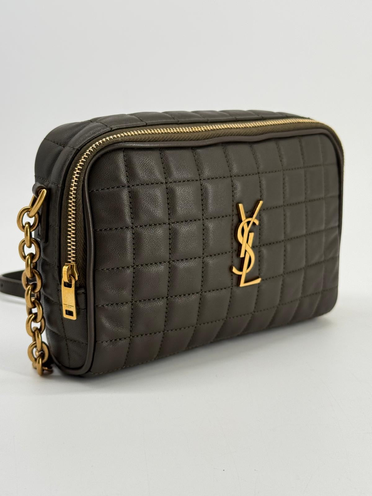 Saint Laurent Cassandre  Small Chain Camera Bag Quilted Leather