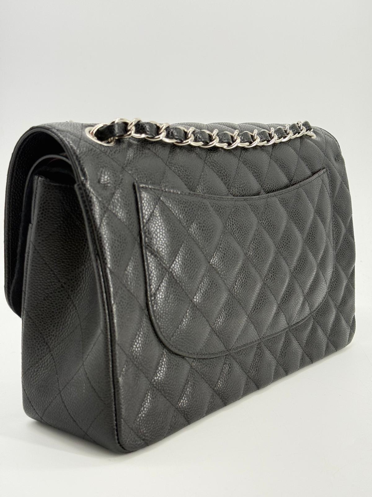 Chanel Jumbo Black Caviar Classic Double Flap Bag