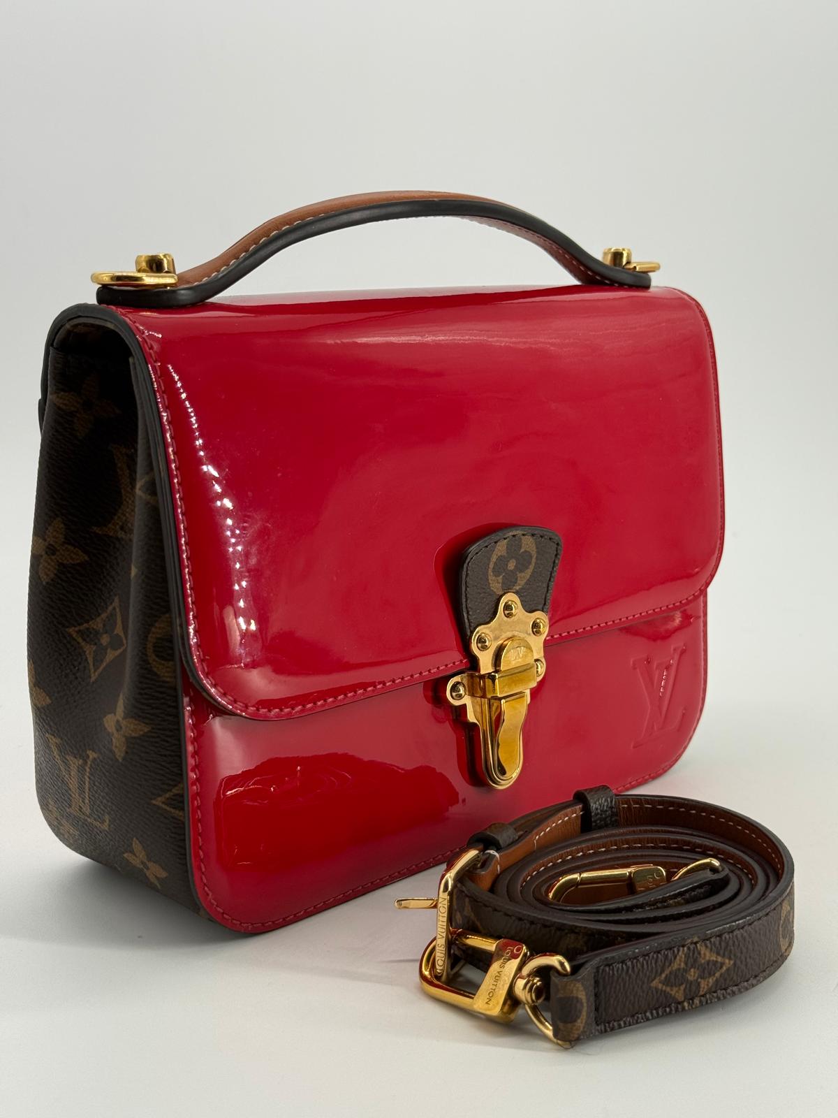 Louis Vuitton Cherrywood BB Red Patent Leather Shoulder Bag